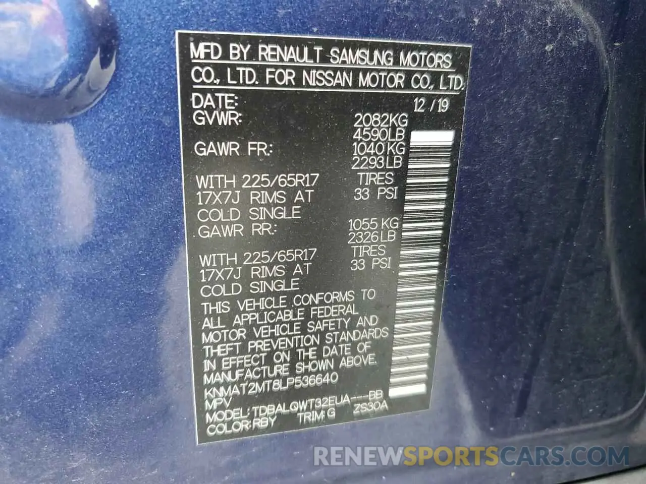13 Фотография поврежденного автомобиля KNMAT2MT8LP536640 NISSAN ROGUE 2020