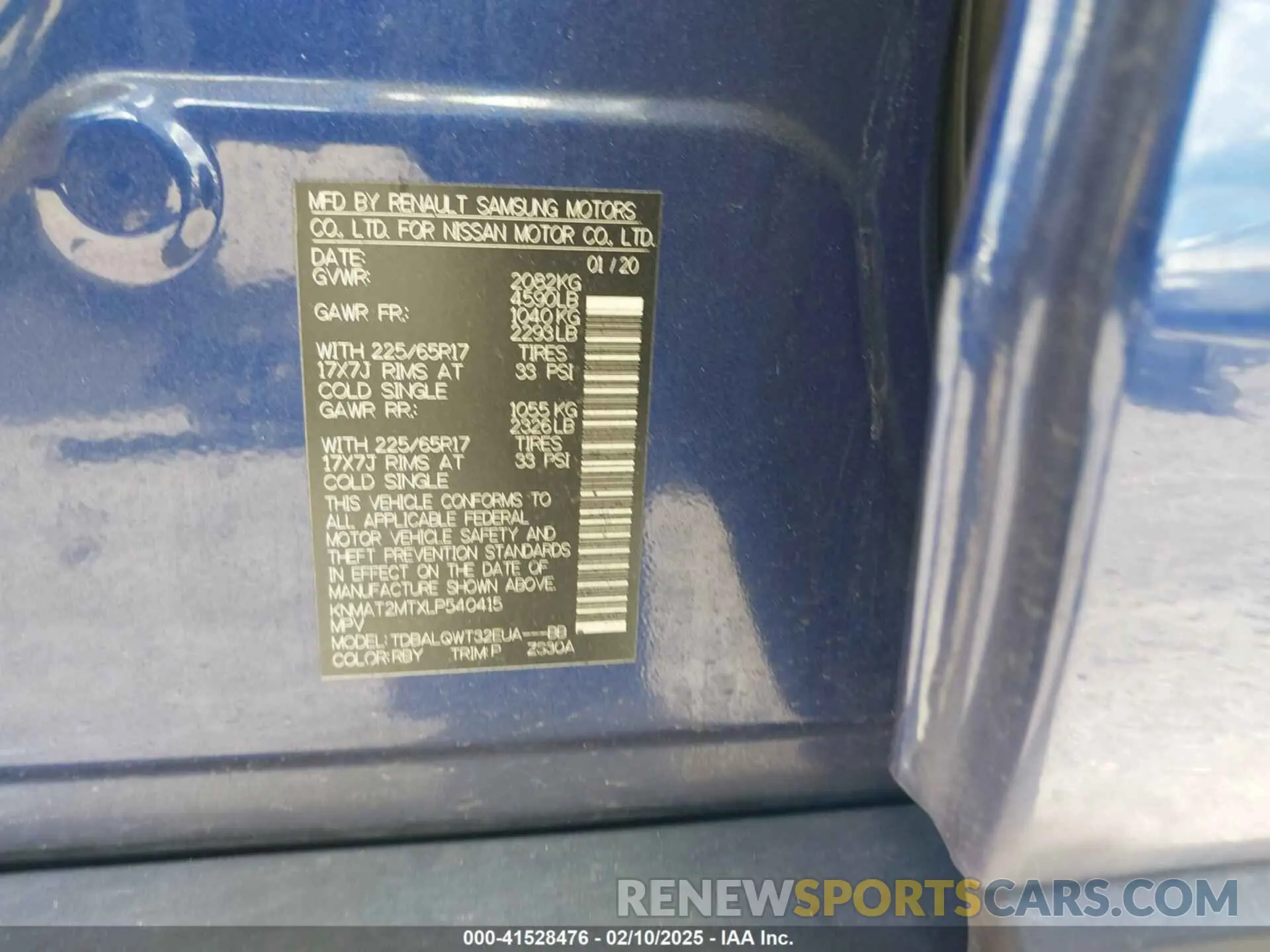 9 Photograph of a damaged car KNMAT2MTXLP540415 NISSAN ROGUE 2020