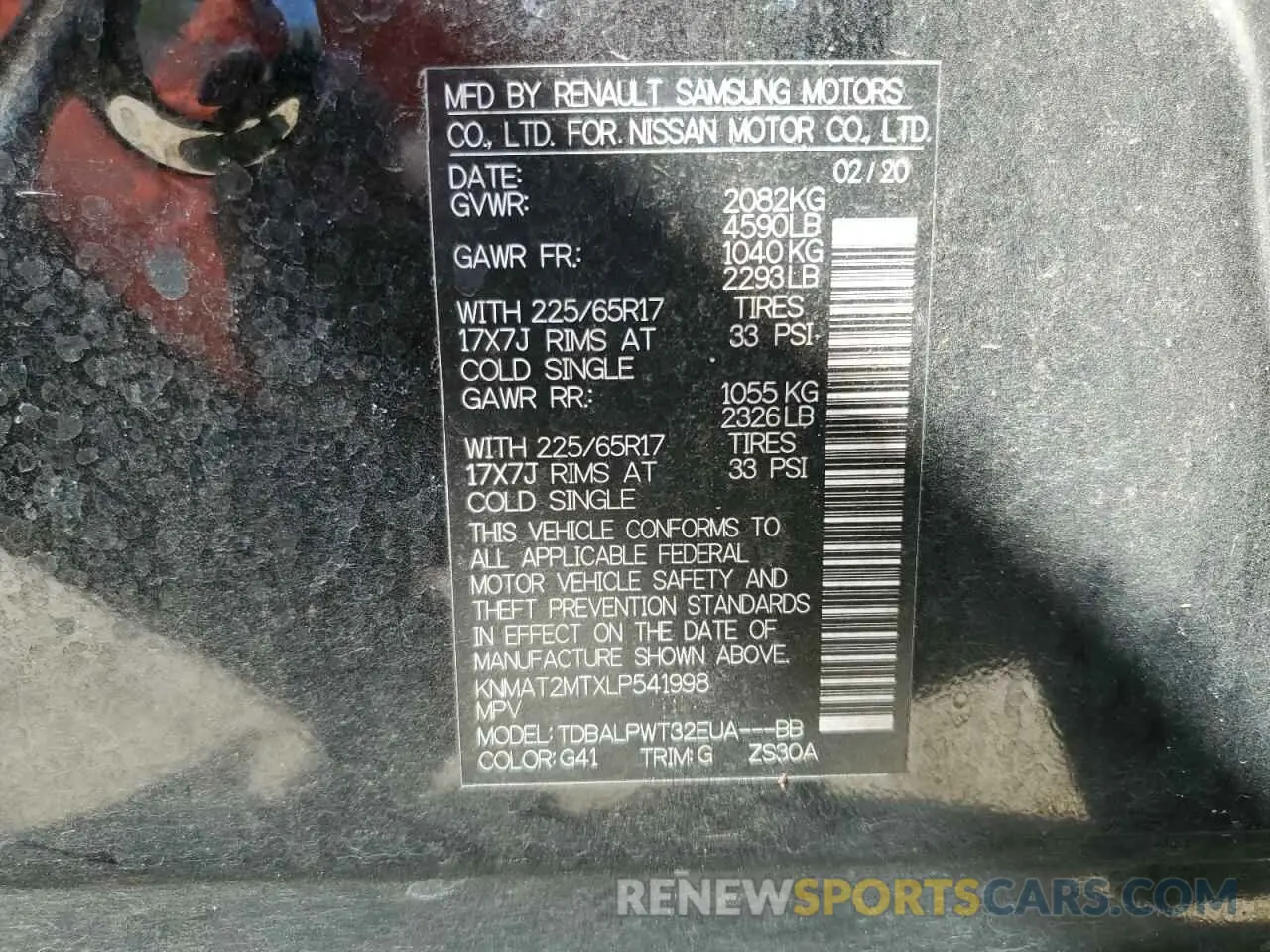 13 Photograph of a damaged car KNMAT2MTXLP541998 NISSAN ROGUE 2020