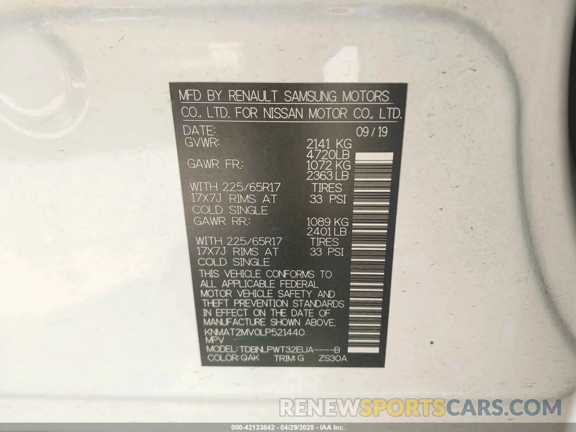 9 Photograph of a damaged car KNMAT2MV0LP521440 NISSAN ROGUE 2020