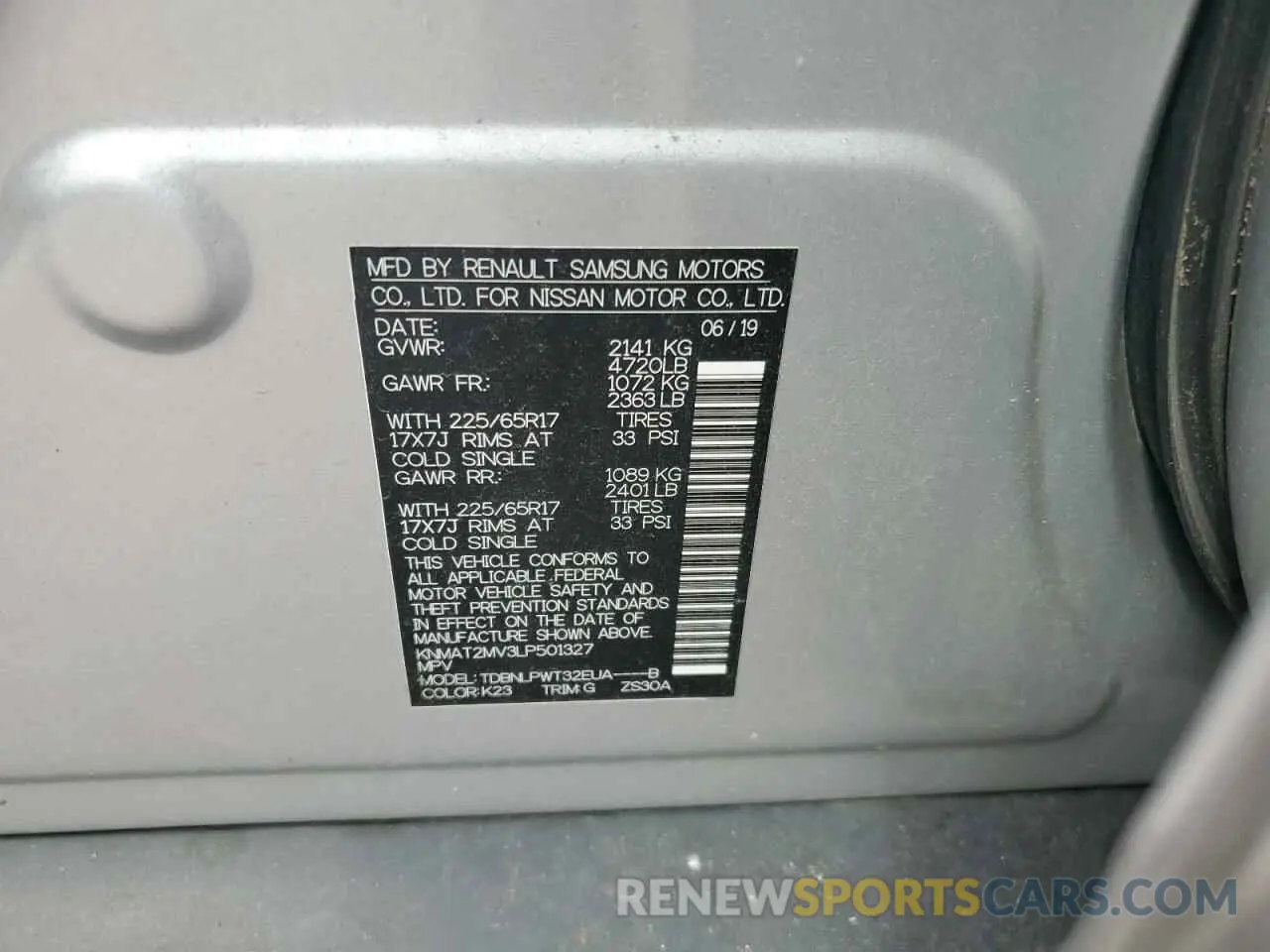 12 Photograph of a damaged car KNMAT2MV3LP501327 NISSAN ROGUE 2020
