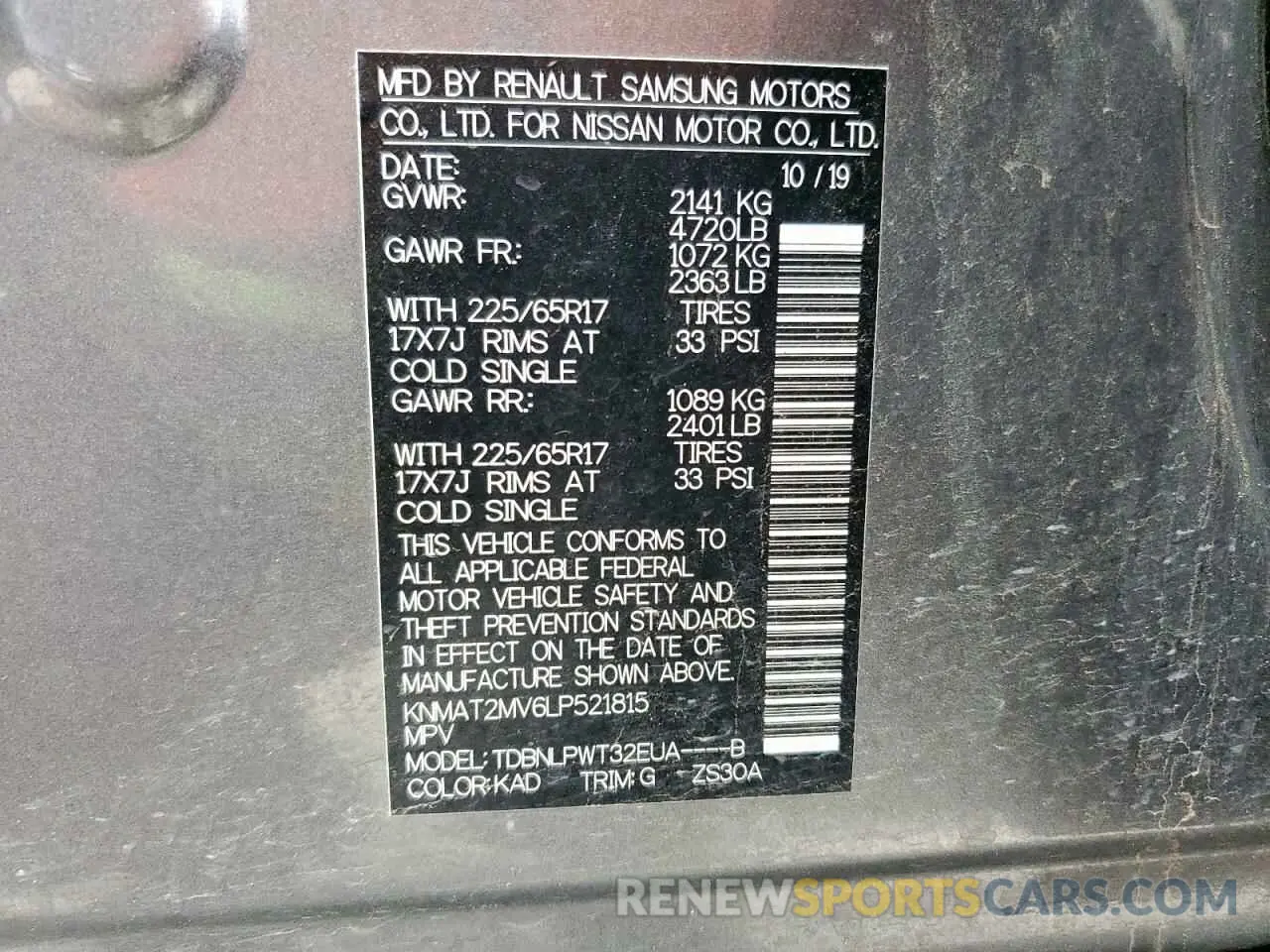13 Photograph of a damaged car KNMAT2MV6LP521815 NISSAN ROGUE 2020