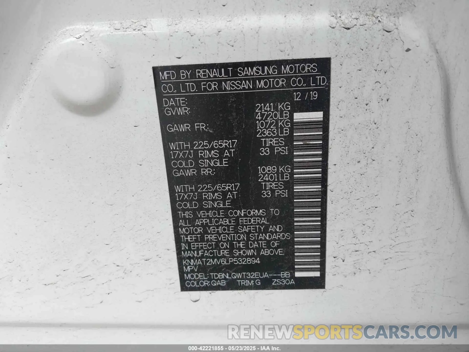 9 Photograph of a damaged car KNMAT2MV6LP532894 NISSAN ROGUE 2020