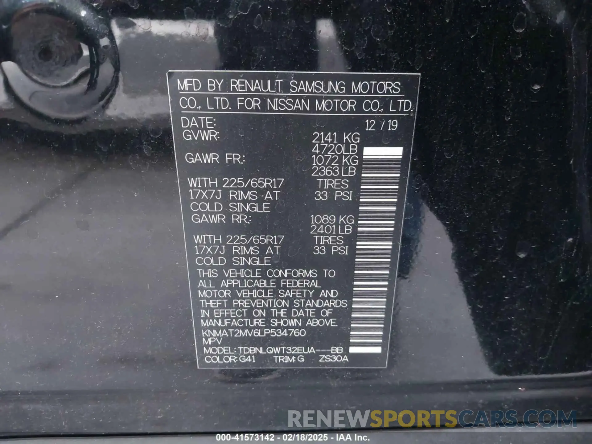9 Photograph of a damaged car KNMAT2MV6LP534760 NISSAN ROGUE 2020