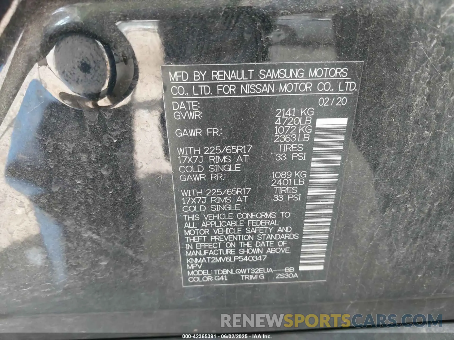 9 Photograph of a damaged car KNMAT2MV6LP540347 NISSAN ROGUE 2020