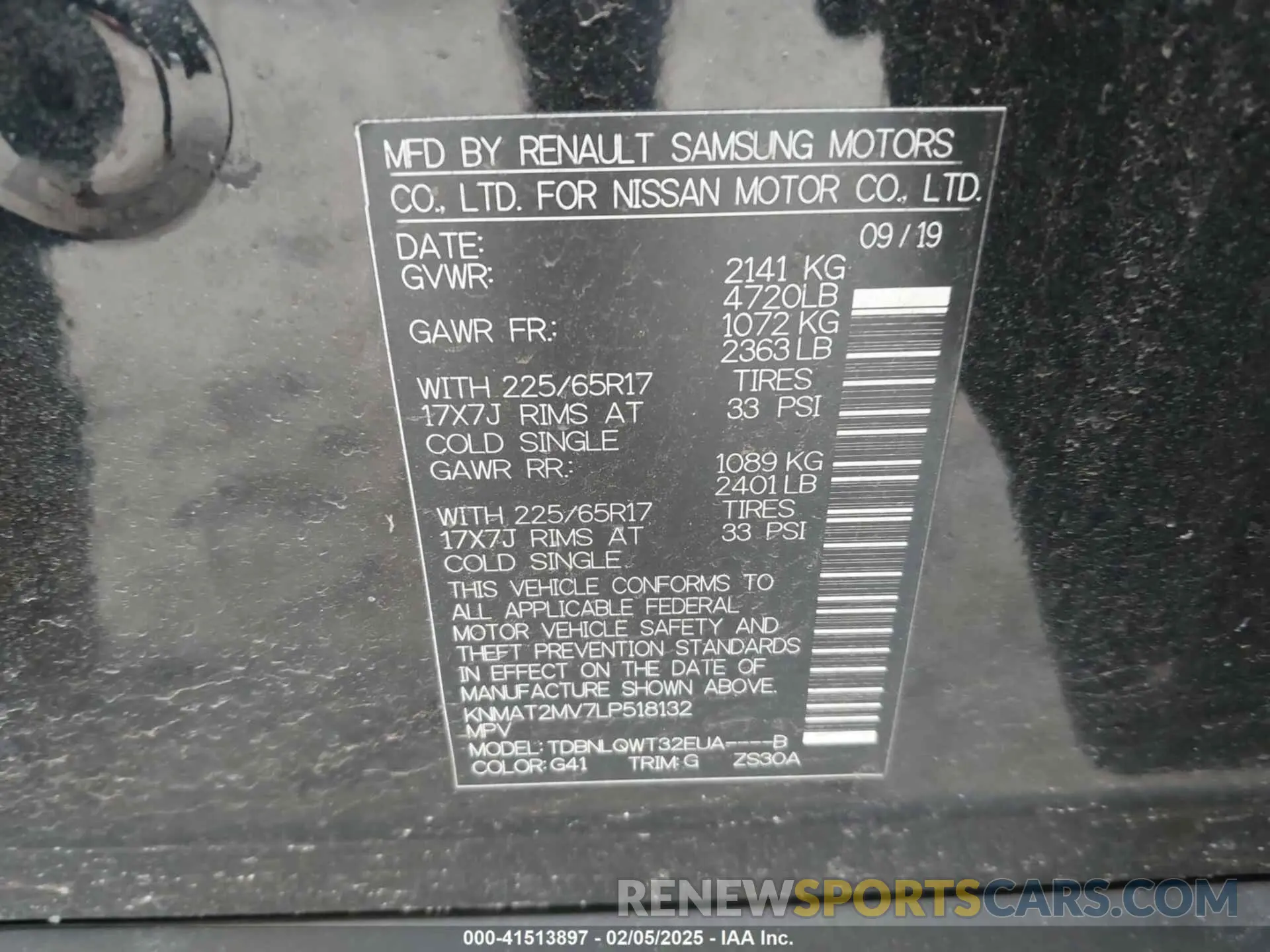 9 Photograph of a damaged car KNMAT2MV7LP518132 NISSAN ROGUE 2020
