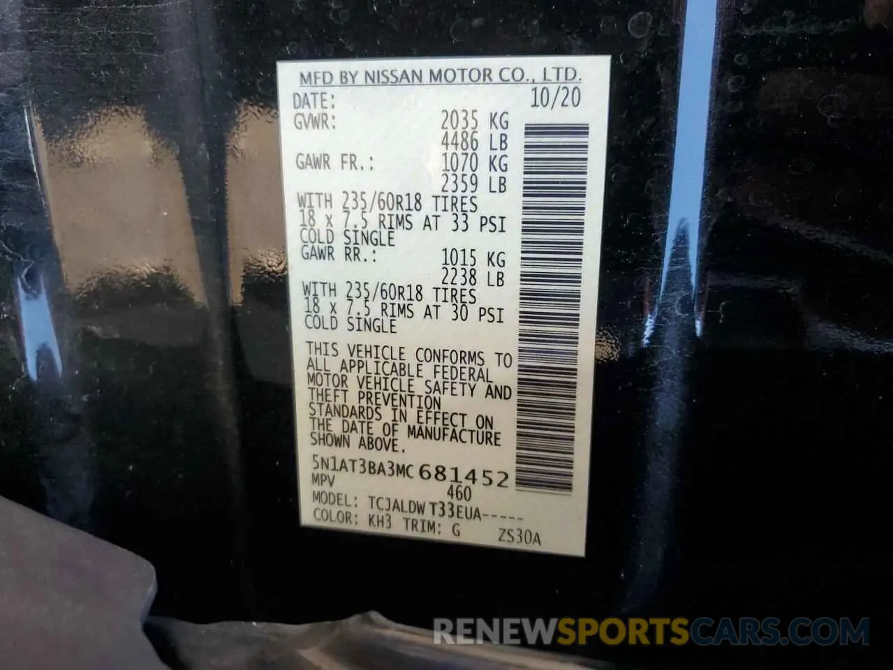 13 Фотография поврежденного автомобиля 5N1AT3BA3MC681452 NISSAN ROGUE 2021