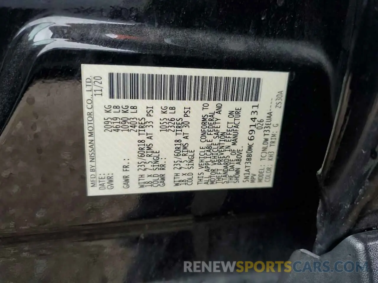 14 Photograph of a damaged car 5N1AT3BB0MC691431 NISSAN ROGUE 2021