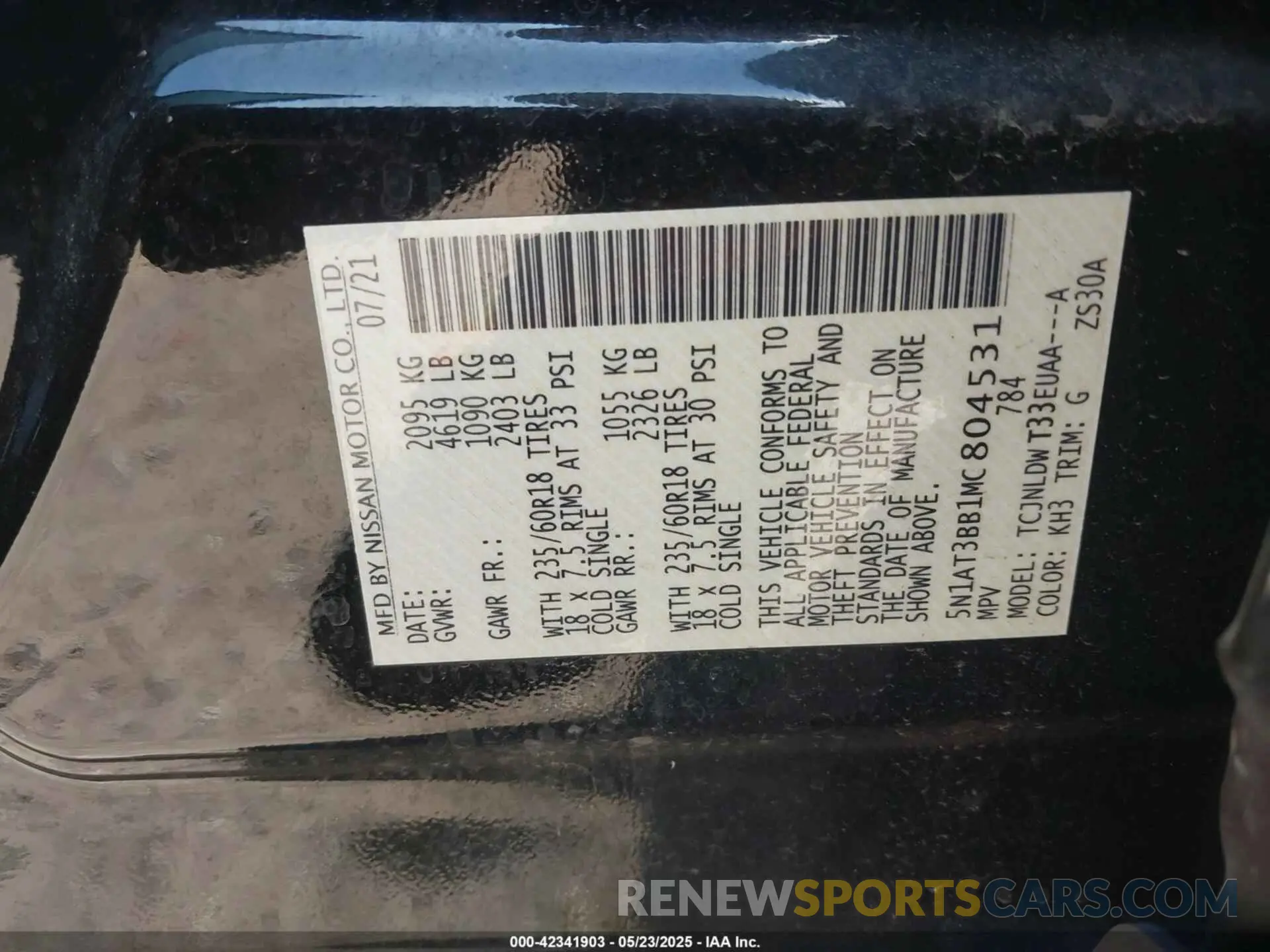 9 Фотография поврежденного автомобиля 5N1AT3BB1MC804531 NISSAN ROGUE 2021
