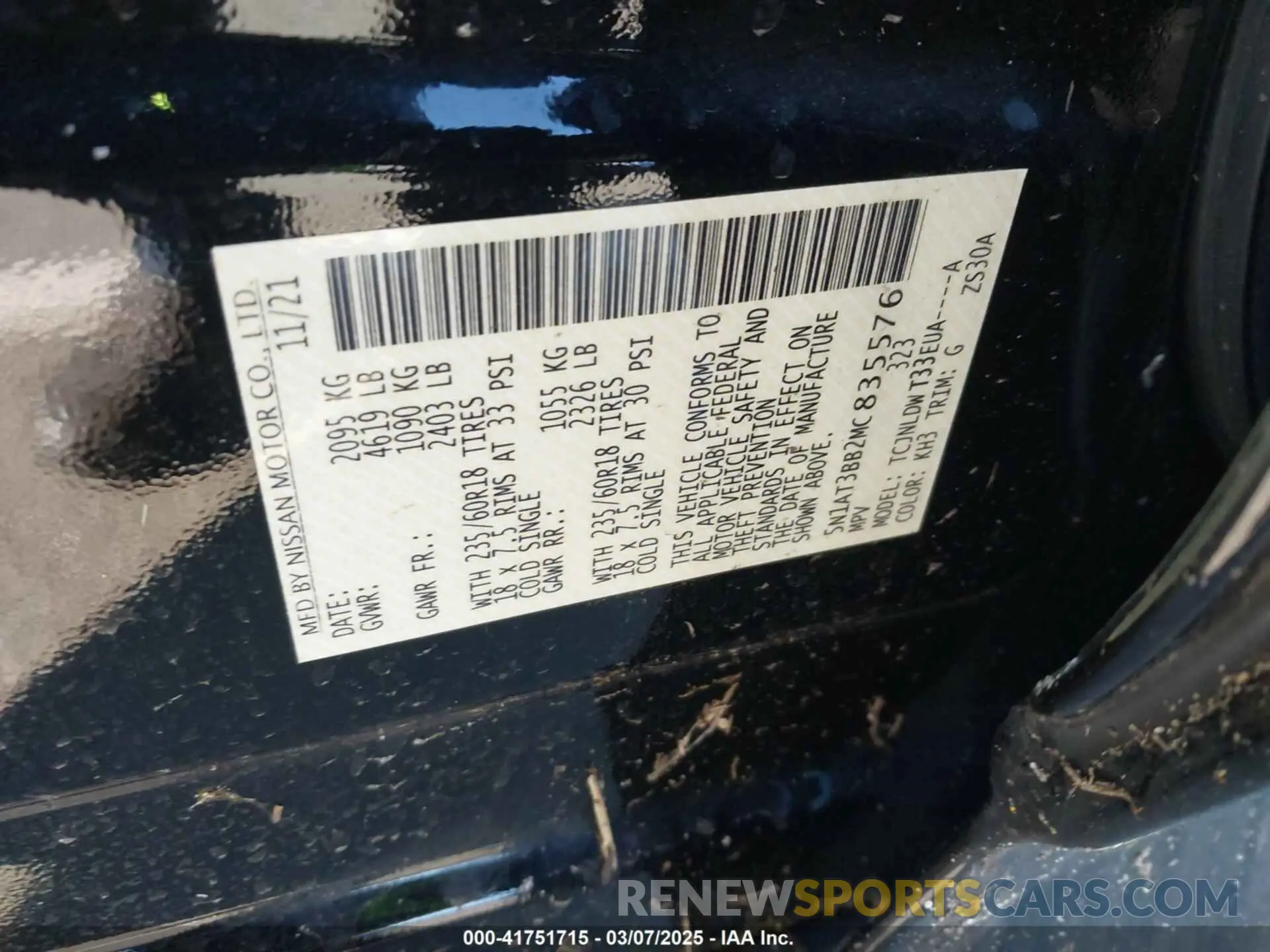 9 Фотография поврежденного автомобиля 5N1AT3BB2MC835576 NISSAN ROGUE 2021
