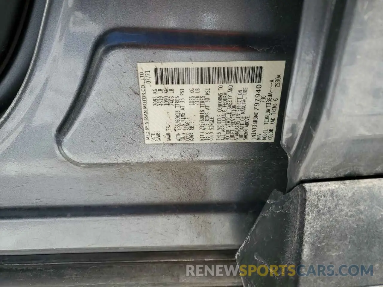 13 Фотография поврежденного автомобиля 5N1AT3BB3MC797940 NISSAN ROGUE 2021