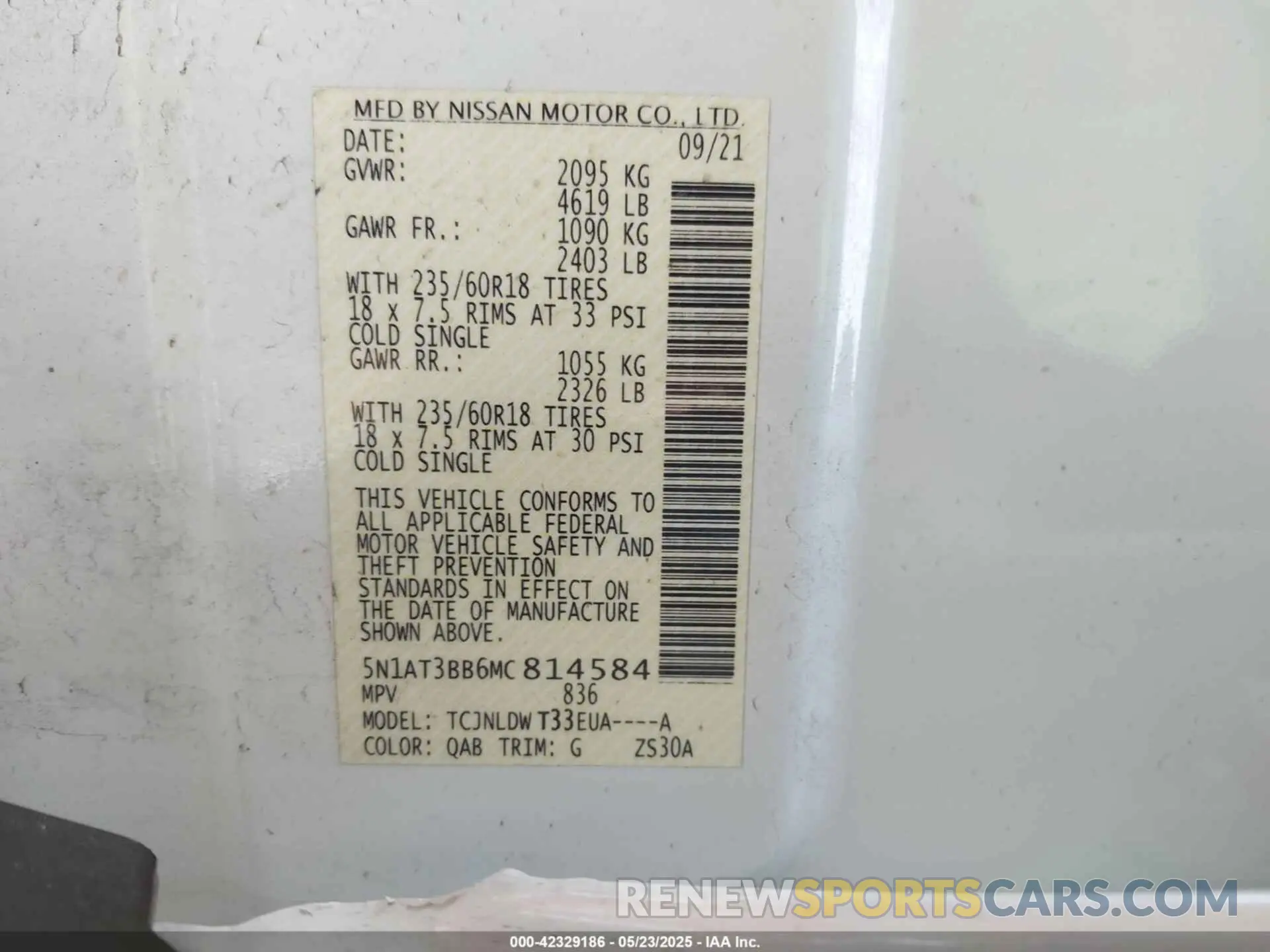 9 Фотография поврежденного автомобиля 5N1AT3BB6MC814584 NISSAN ROGUE 2021