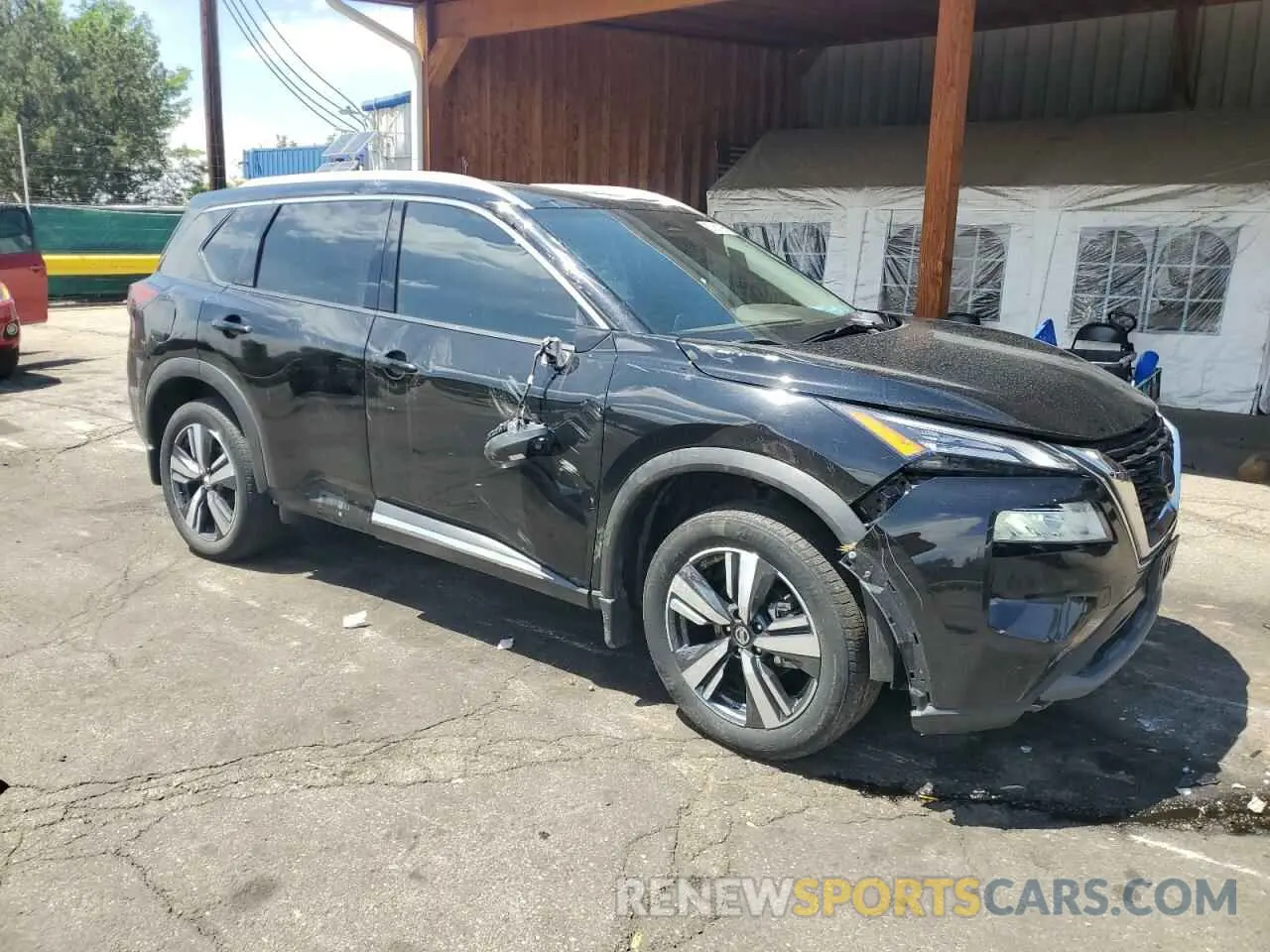 4 Photograph of a damaged car 5N1AT3CB1MC827015 NISSAN ROGUE 2021