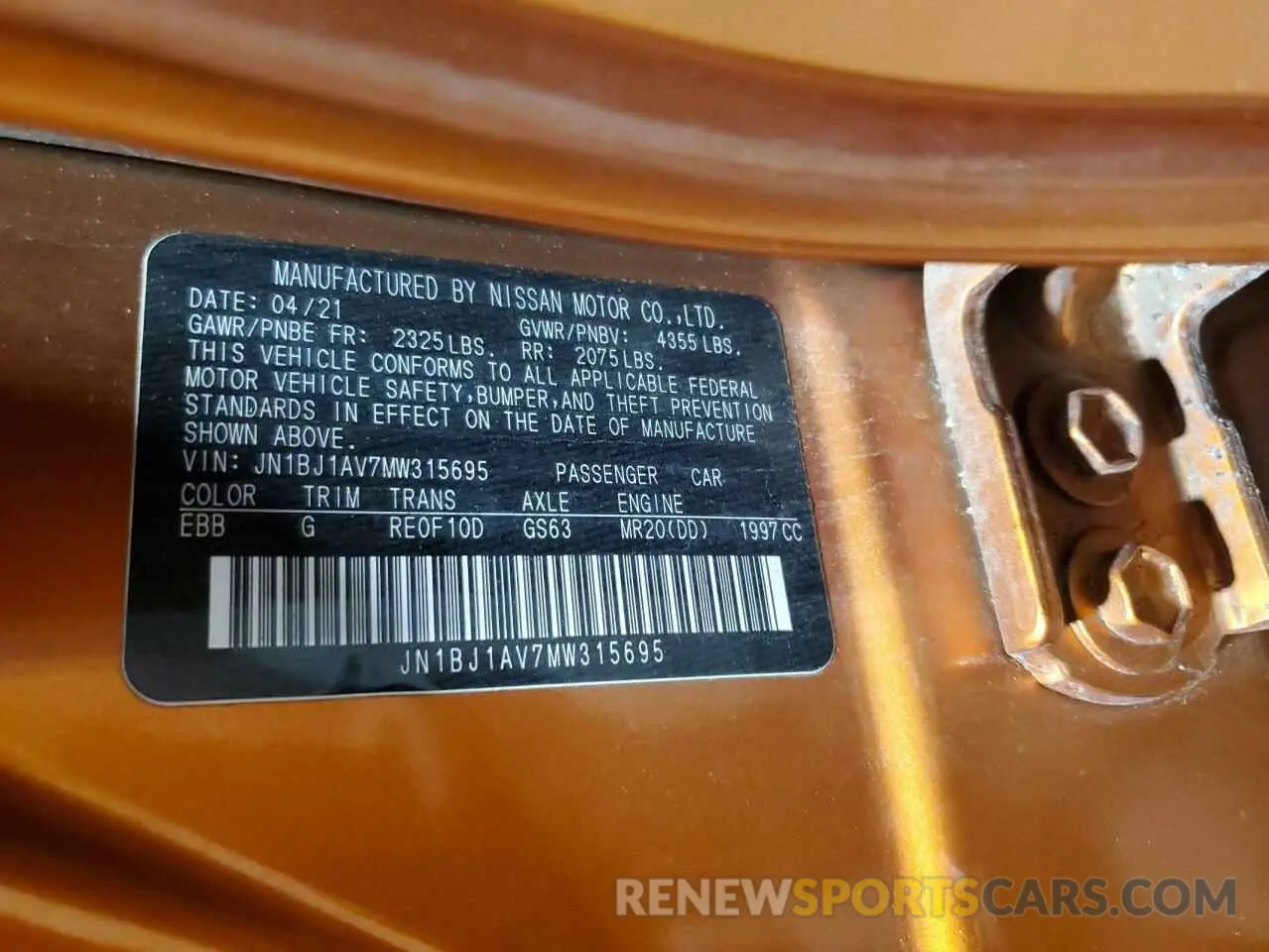 13 Фотография поврежденного автомобиля JN1BJ1AV7MW315695 NISSAN ROGUE 2021