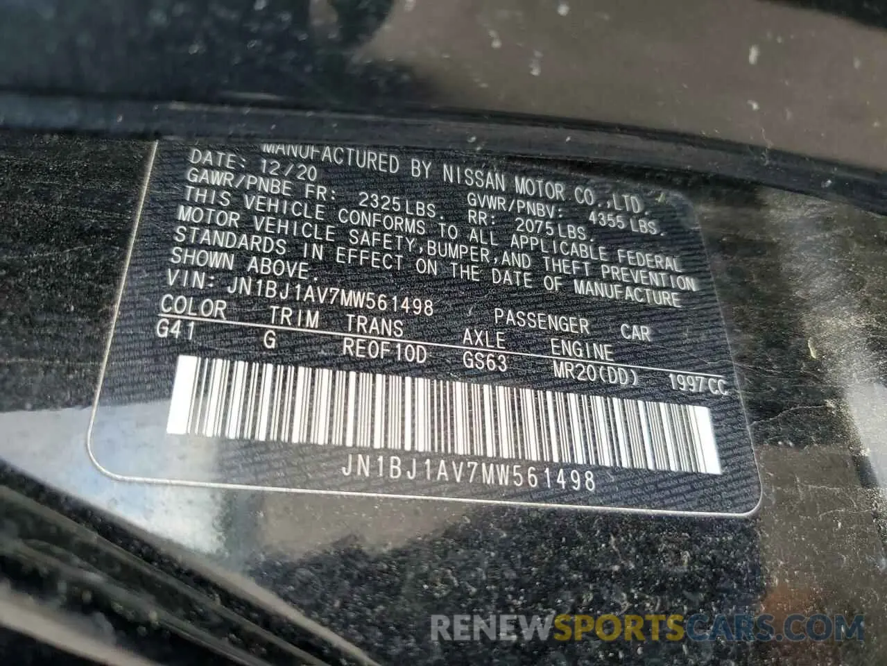 13 Photograph of a damaged car JN1BJ1AV7MW561498 NISSAN ROGUE 2021