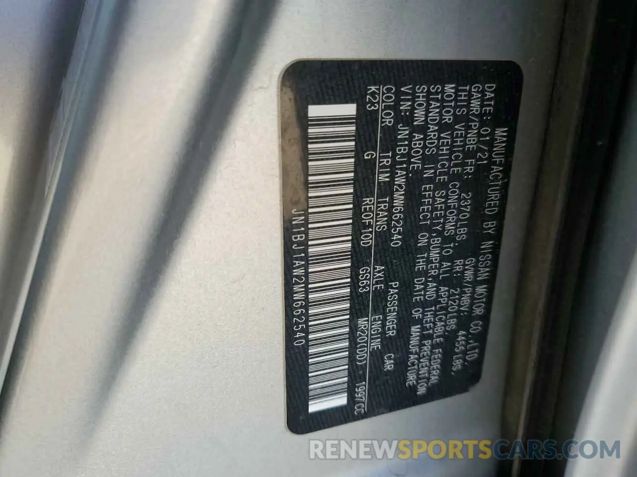 13 Photograph of a damaged car JN1BJ1AW2MW662540 NISSAN ROGUE 2021