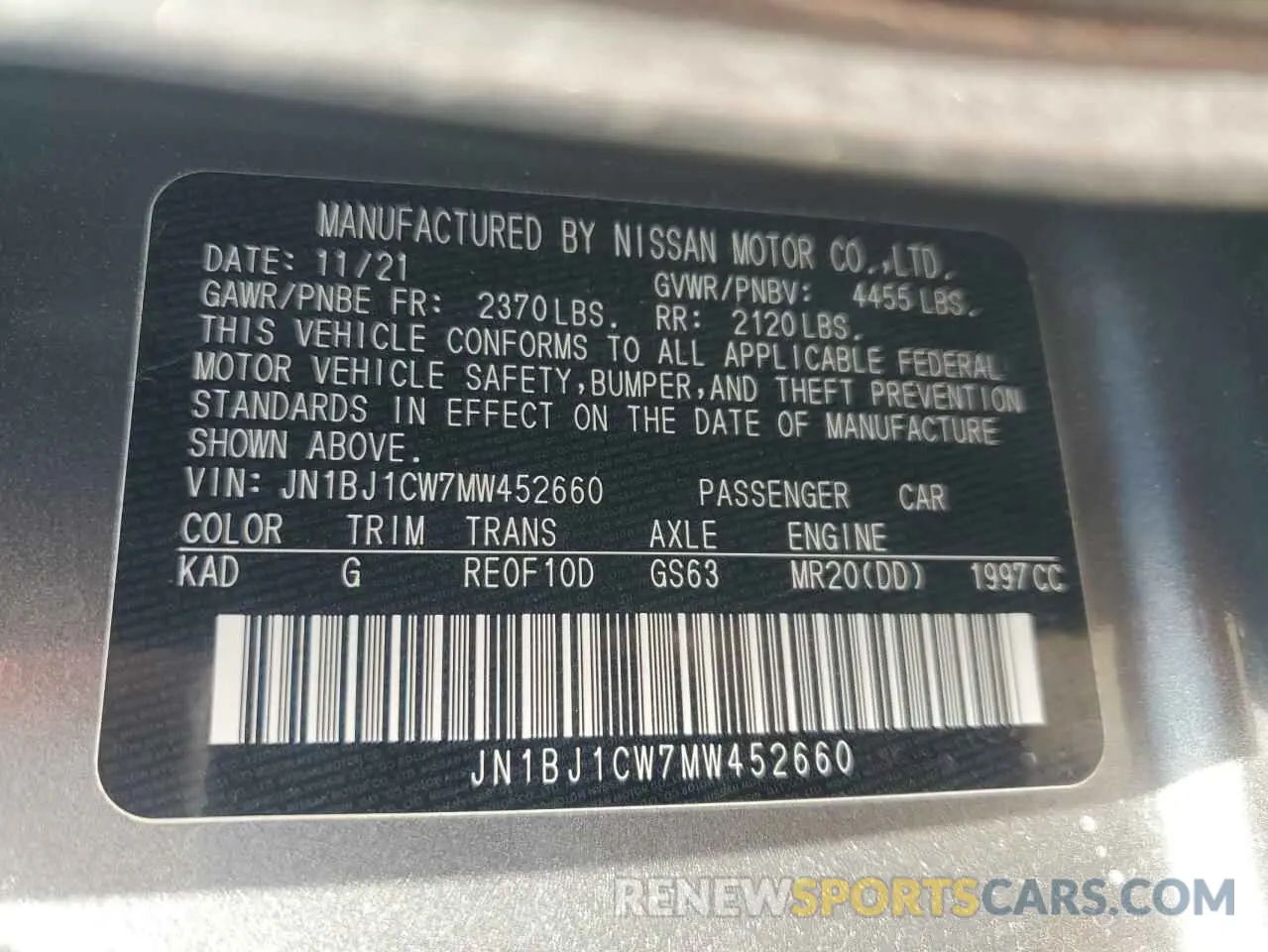 14 Фотография поврежденного автомобиля JN1BJ1CW7MW452660 NISSAN ROGUE 2021