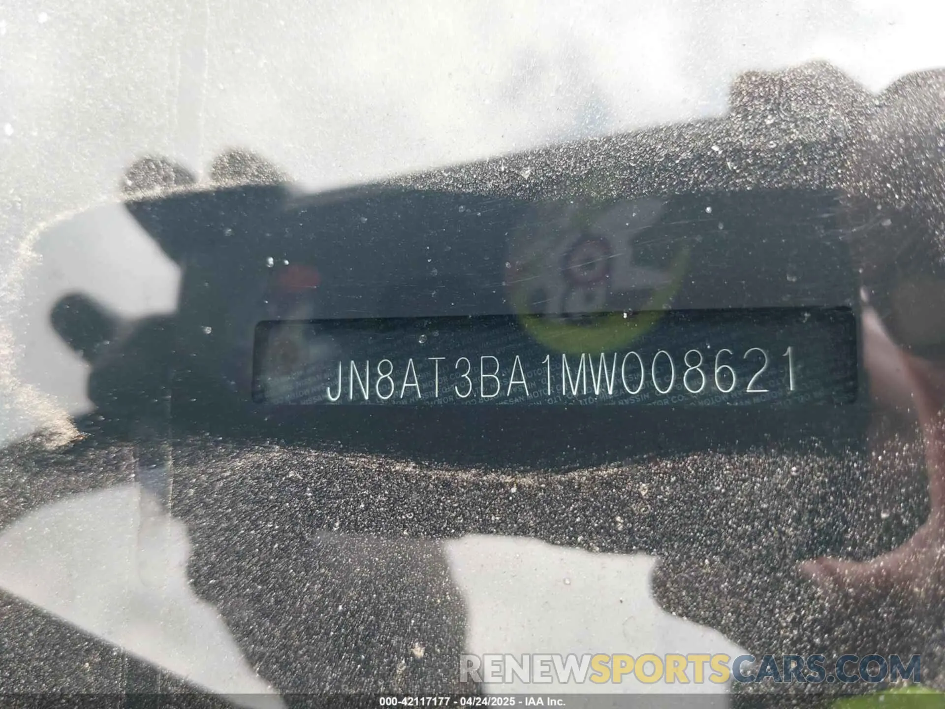 9 Фотография поврежденного автомобиля JN8AT3BA1MW008621 NISSAN ROGUE 2021