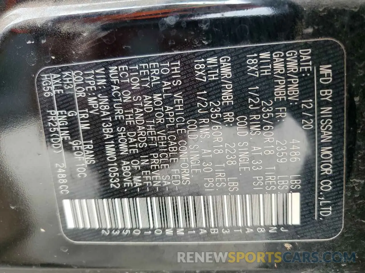 13 Фотография поврежденного автомобиля JN8AT3BA1MW010532 NISSAN ROGUE 2021