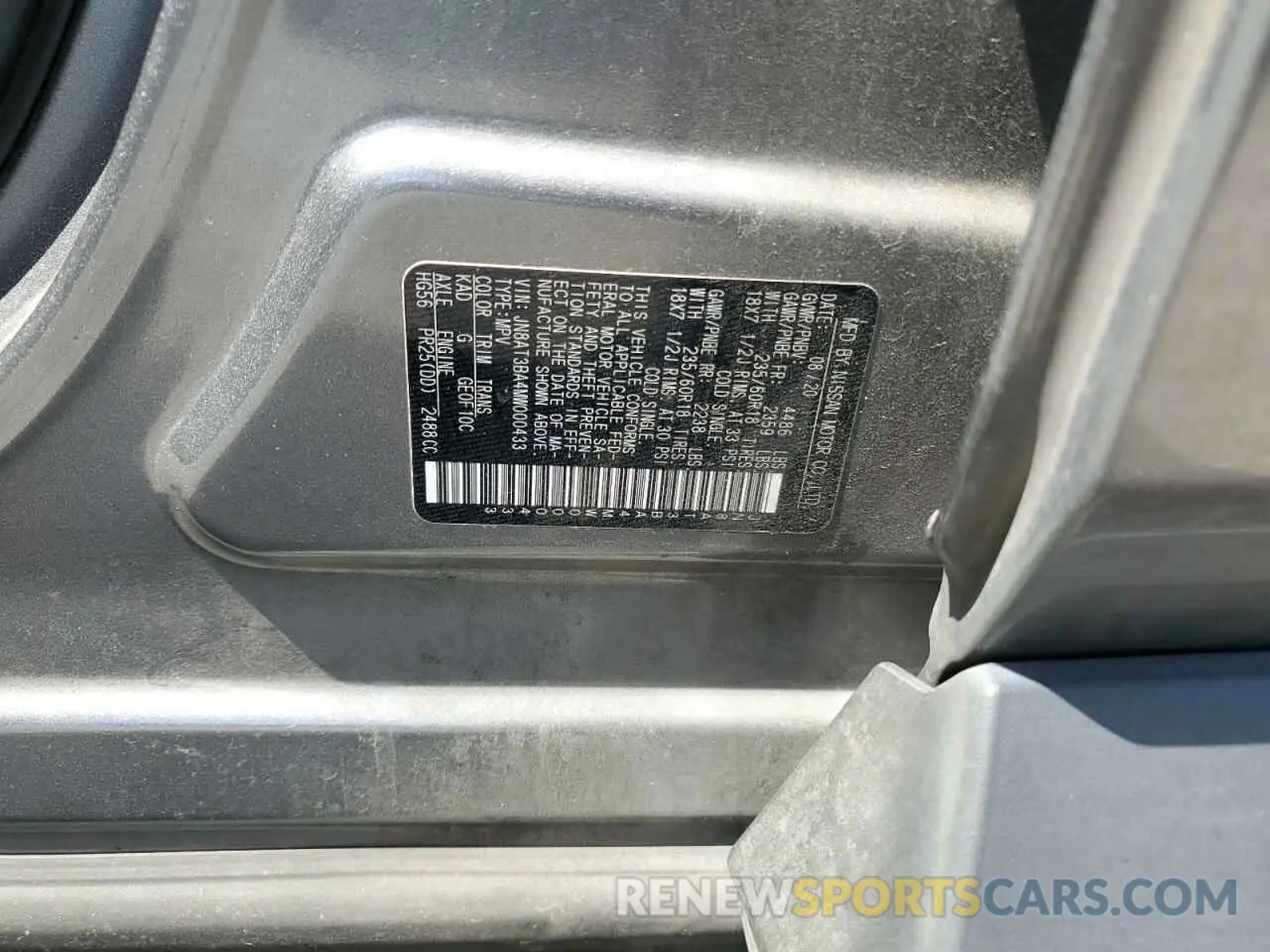14 Фотография поврежденного автомобиля JN8AT3BA4MW000433 NISSAN ROGUE 2021