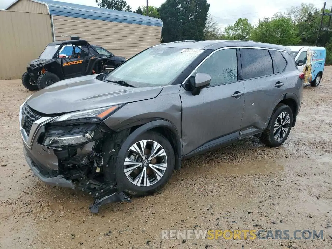 1 Photograph of a damaged car JN8AT3BA6MW006976 NISSAN ROGUE 2021