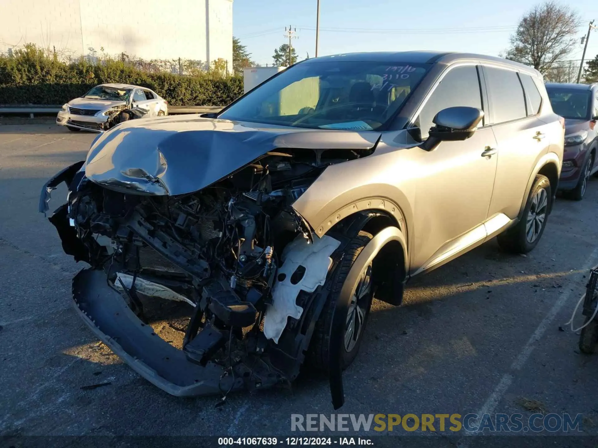 2 Photograph of a damaged car JN8AT3BA7MW023110 NISSAN ROGUE 2021
