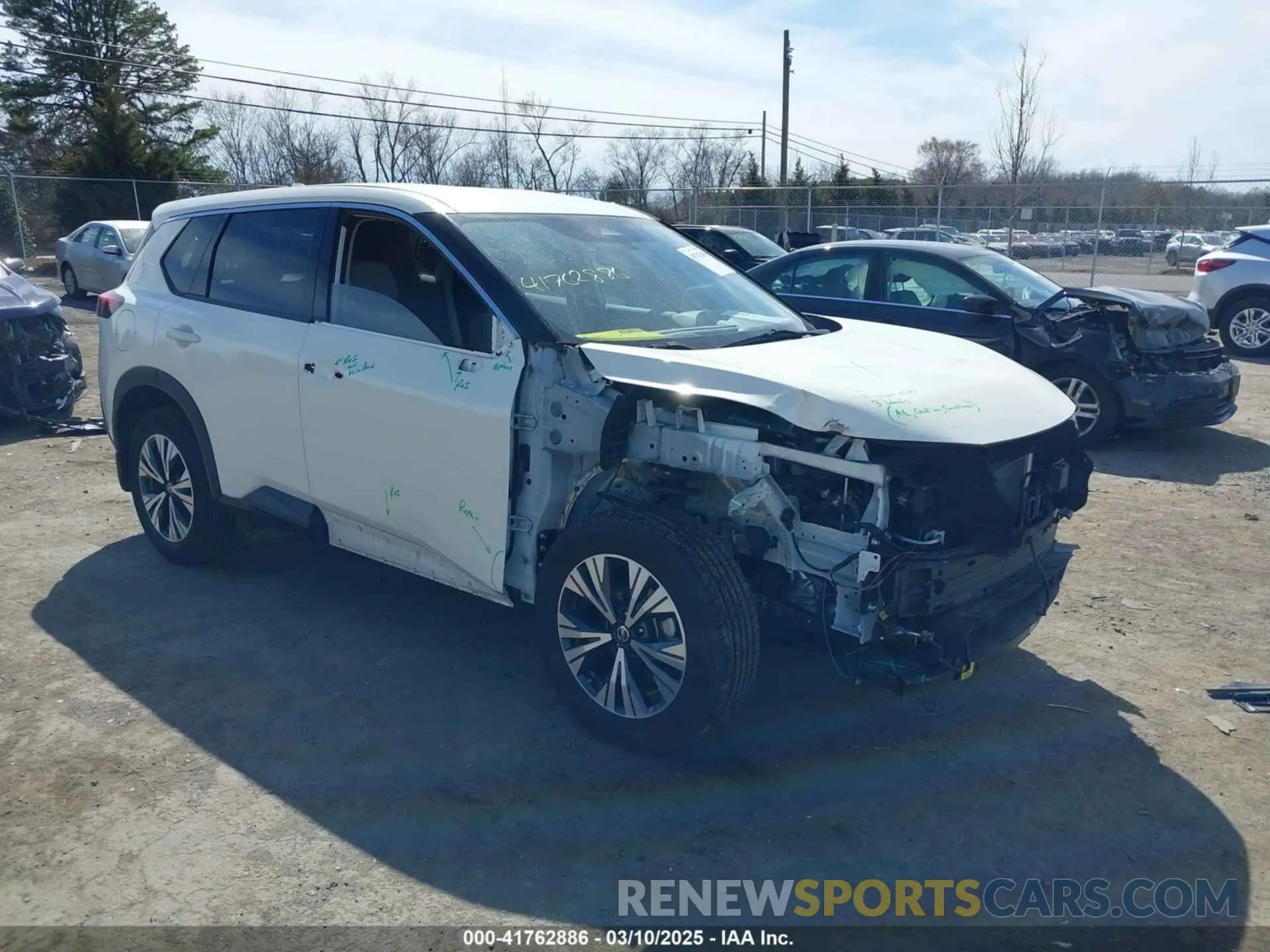 1 Photograph of a damaged car JN8AT3BAXMW010786 NISSAN ROGUE 2021