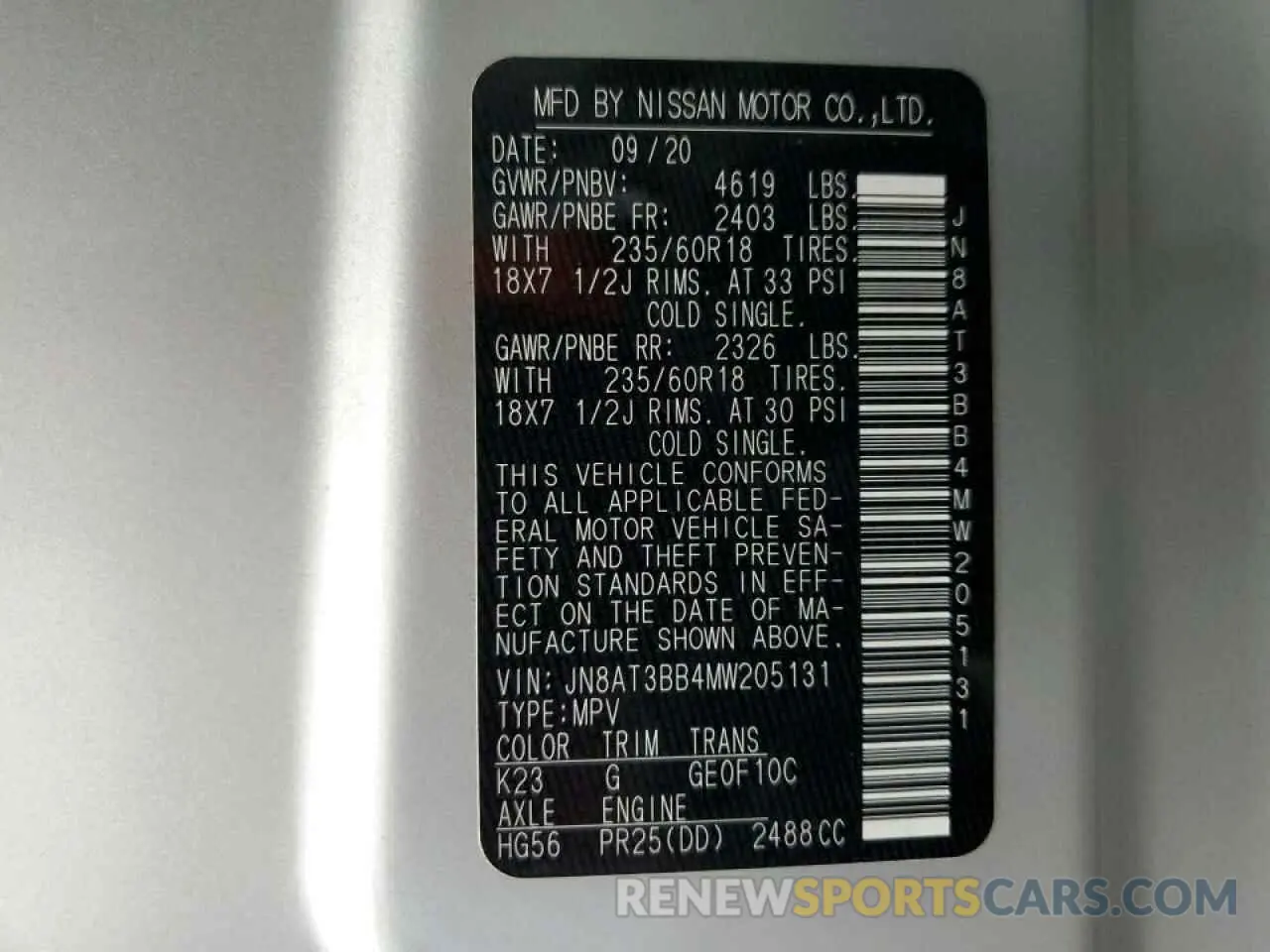 14 Фотография поврежденного автомобиля JN8AT3BB4MW205131 NISSAN ROGUE 2021
