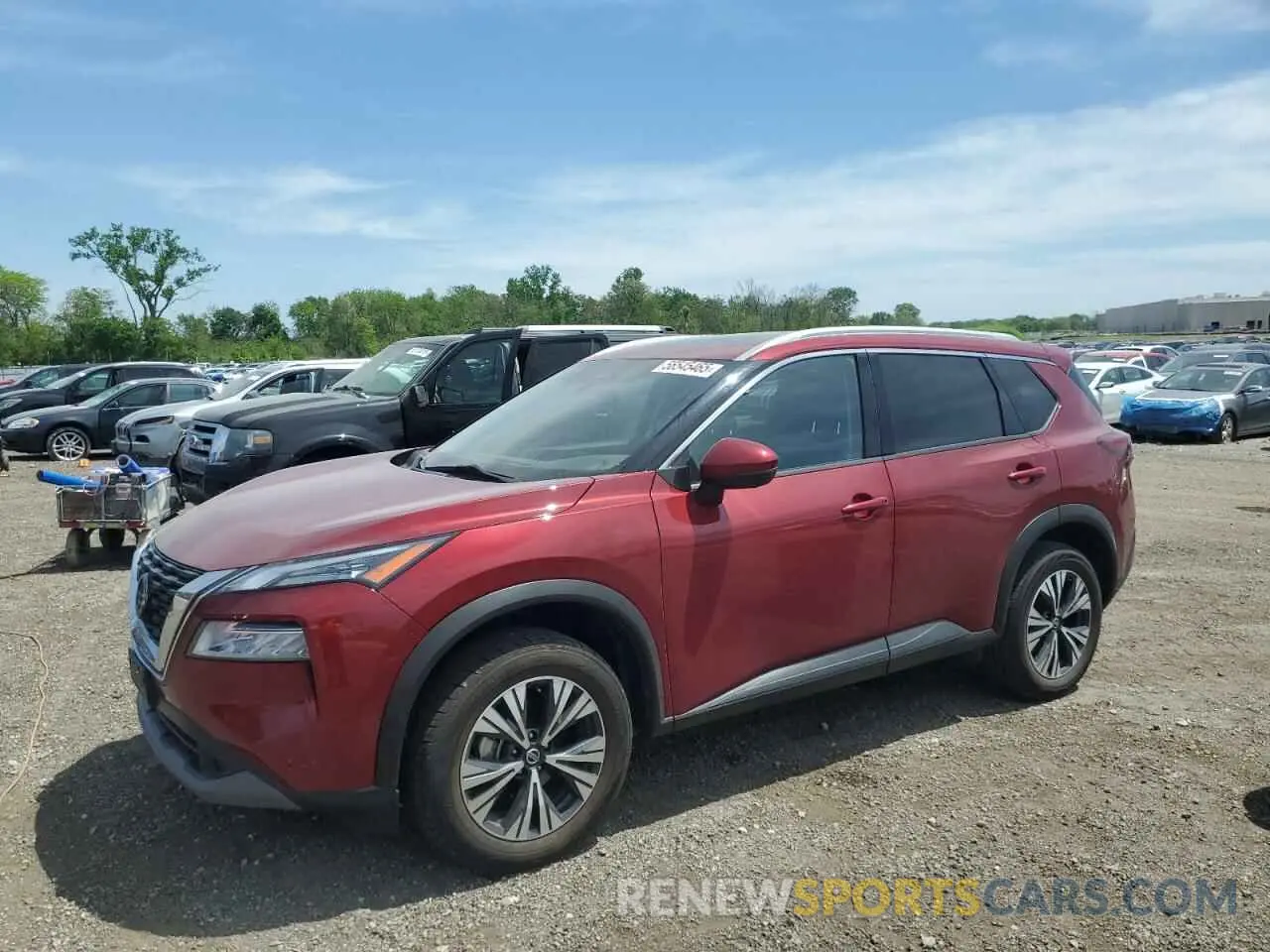 1 Photograph of a damaged car JN8AT3BB5MW229213 NISSAN ROGUE 2021