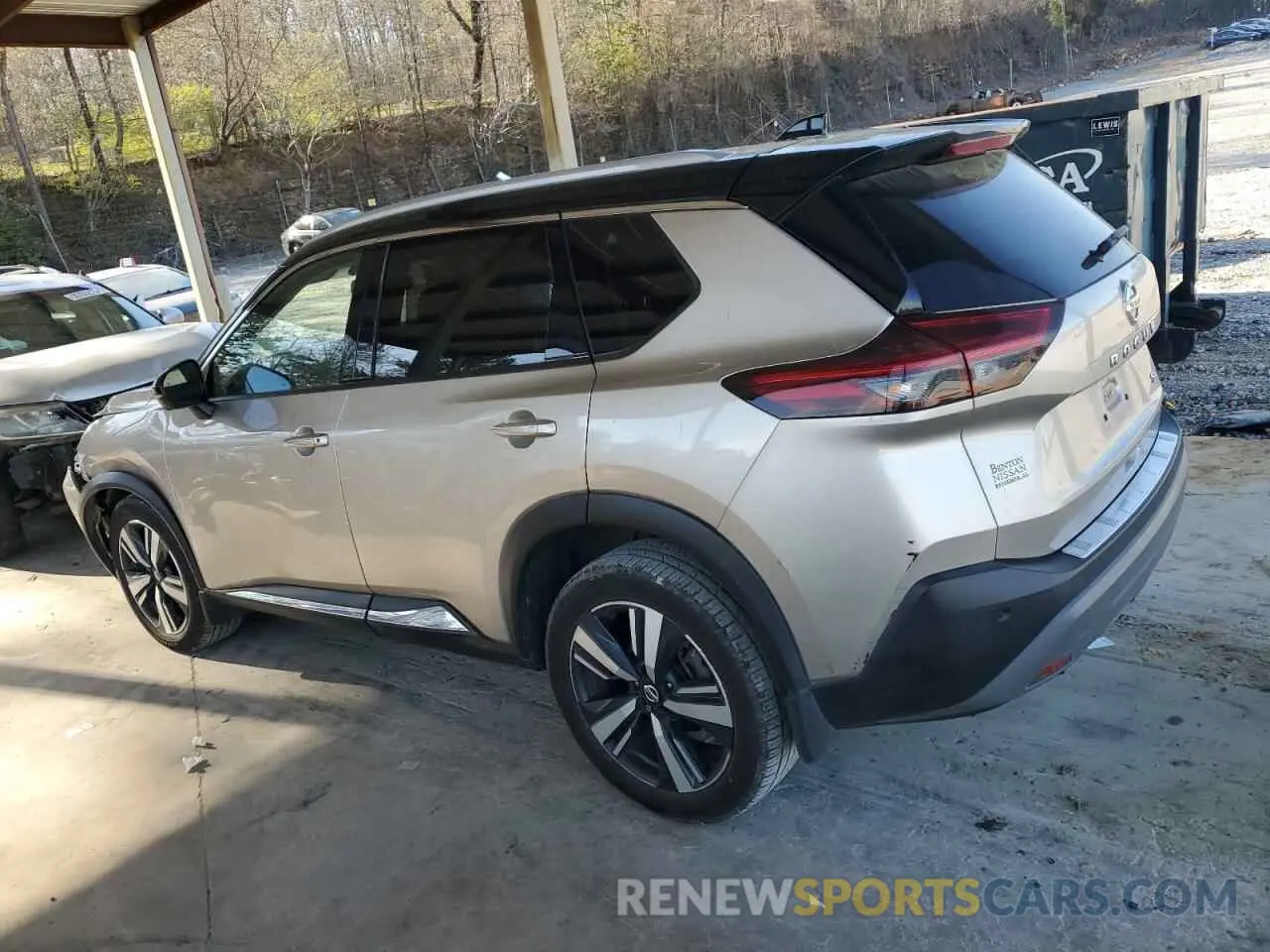 2 Photograph of a damaged car JN8AT3CA2MW027855 NISSAN ROGUE 2021