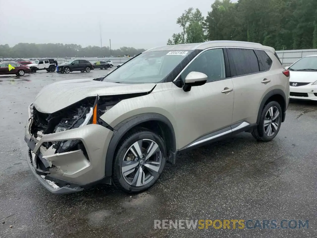 1 Photograph of a damaged car JN8AT3CB3MW230438 NISSAN ROGUE 2021