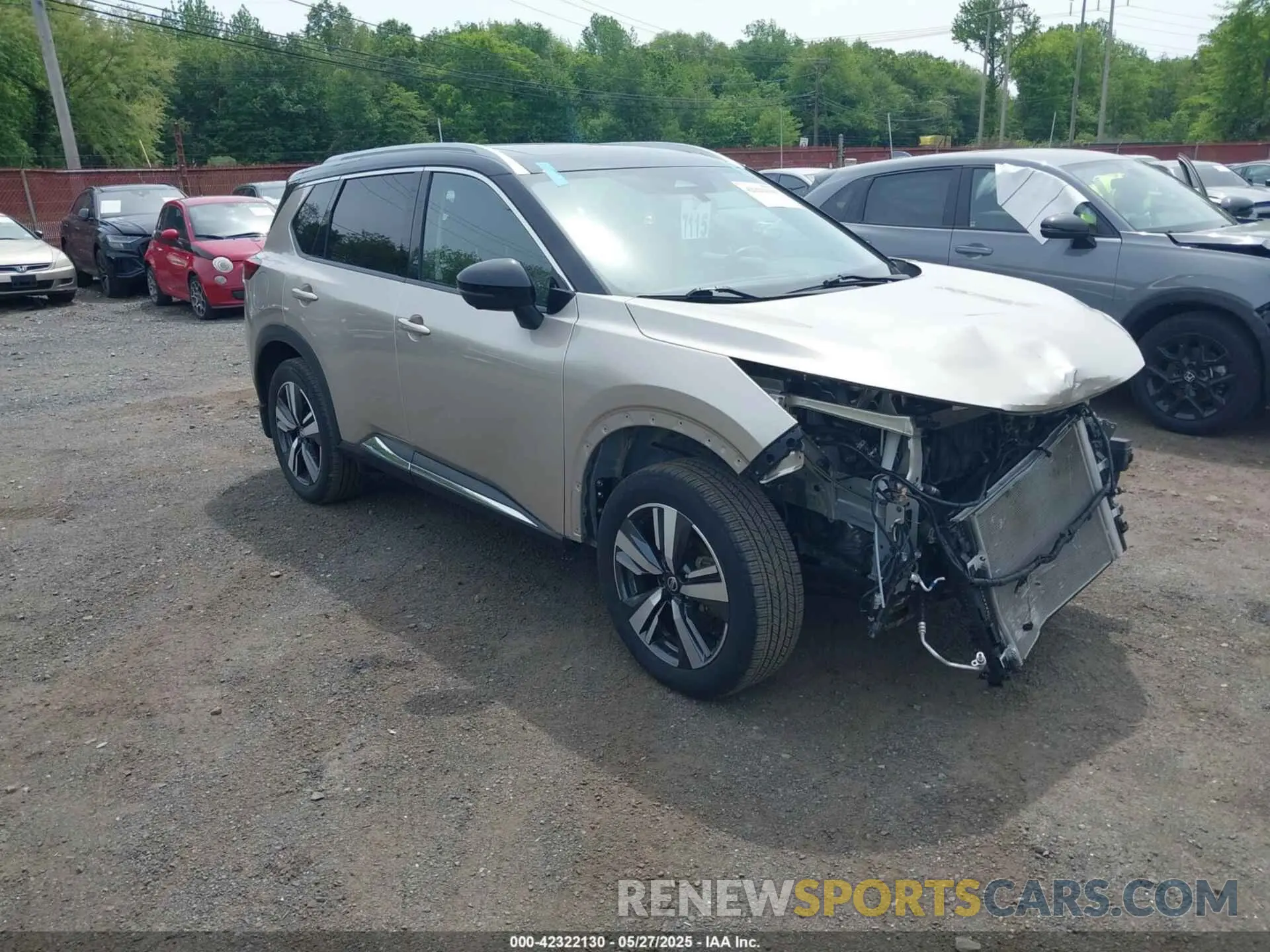 1 Photograph of a damaged car JN8AT3CB6MW222320 NISSAN ROGUE 2021