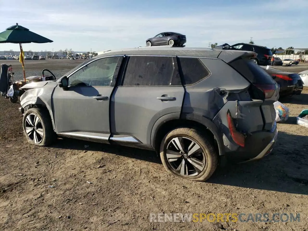 2 Photograph of a damaged car JN8AT3DC2MW100142 NISSAN ROGUE 2021