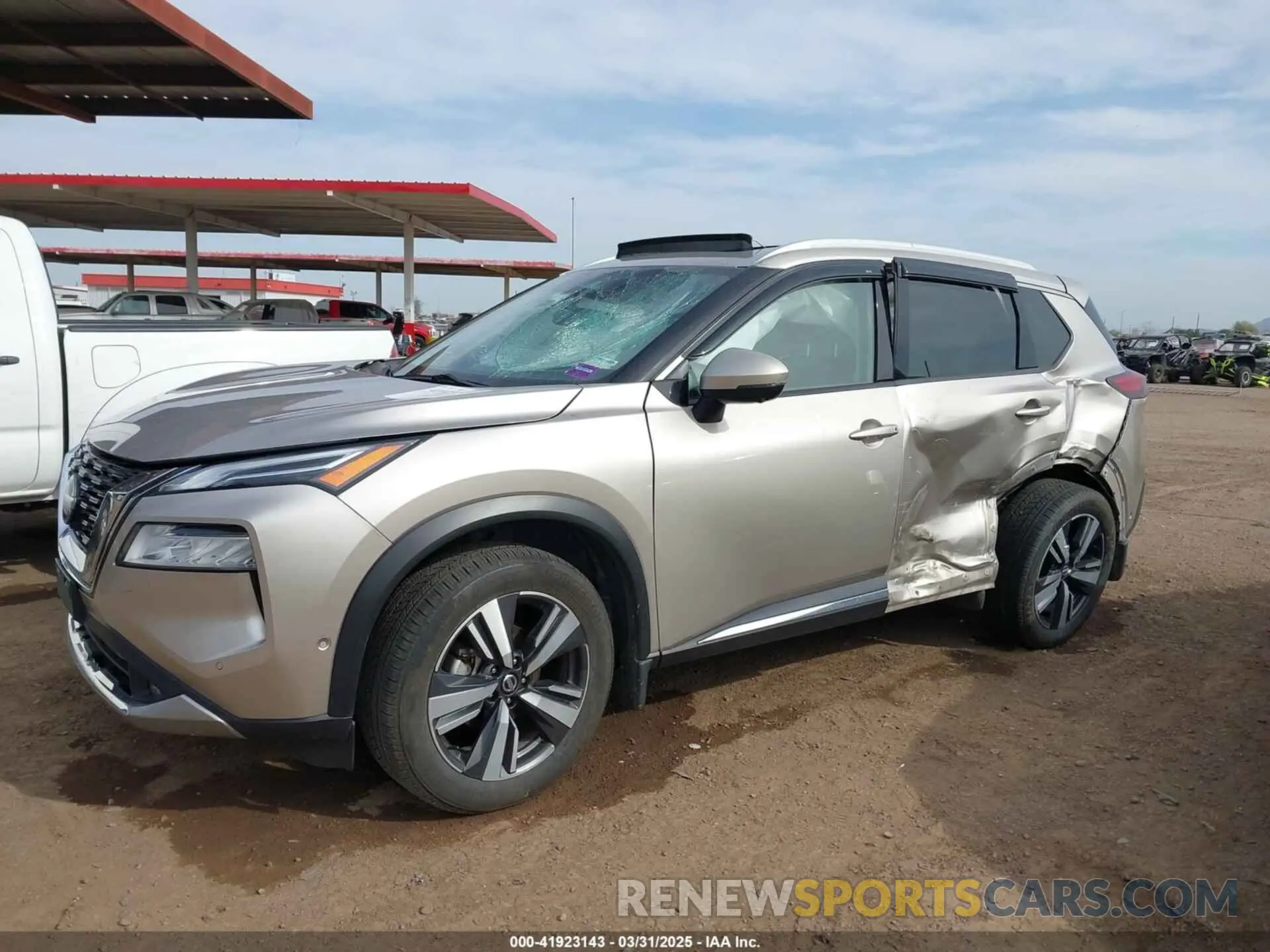 2 Photograph of a damaged car JN8AT3DDXMW321075 NISSAN ROGUE 2021