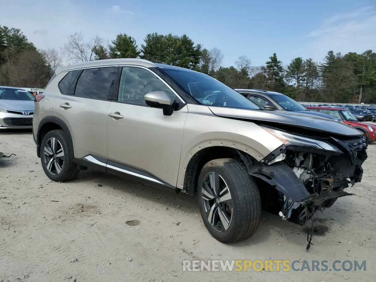 4 Photograph of a damaged car JN8AT3DDXMW321464 NISSAN ROGUE 2021
