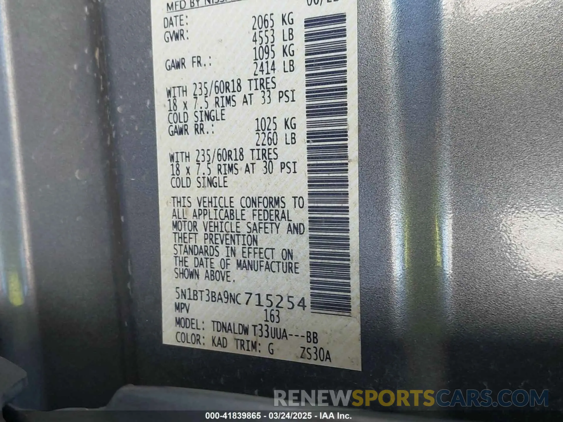 9 Фотография поврежденного автомобиля 5N1BT3BA9NC715254 NISSAN ROGUE 2022