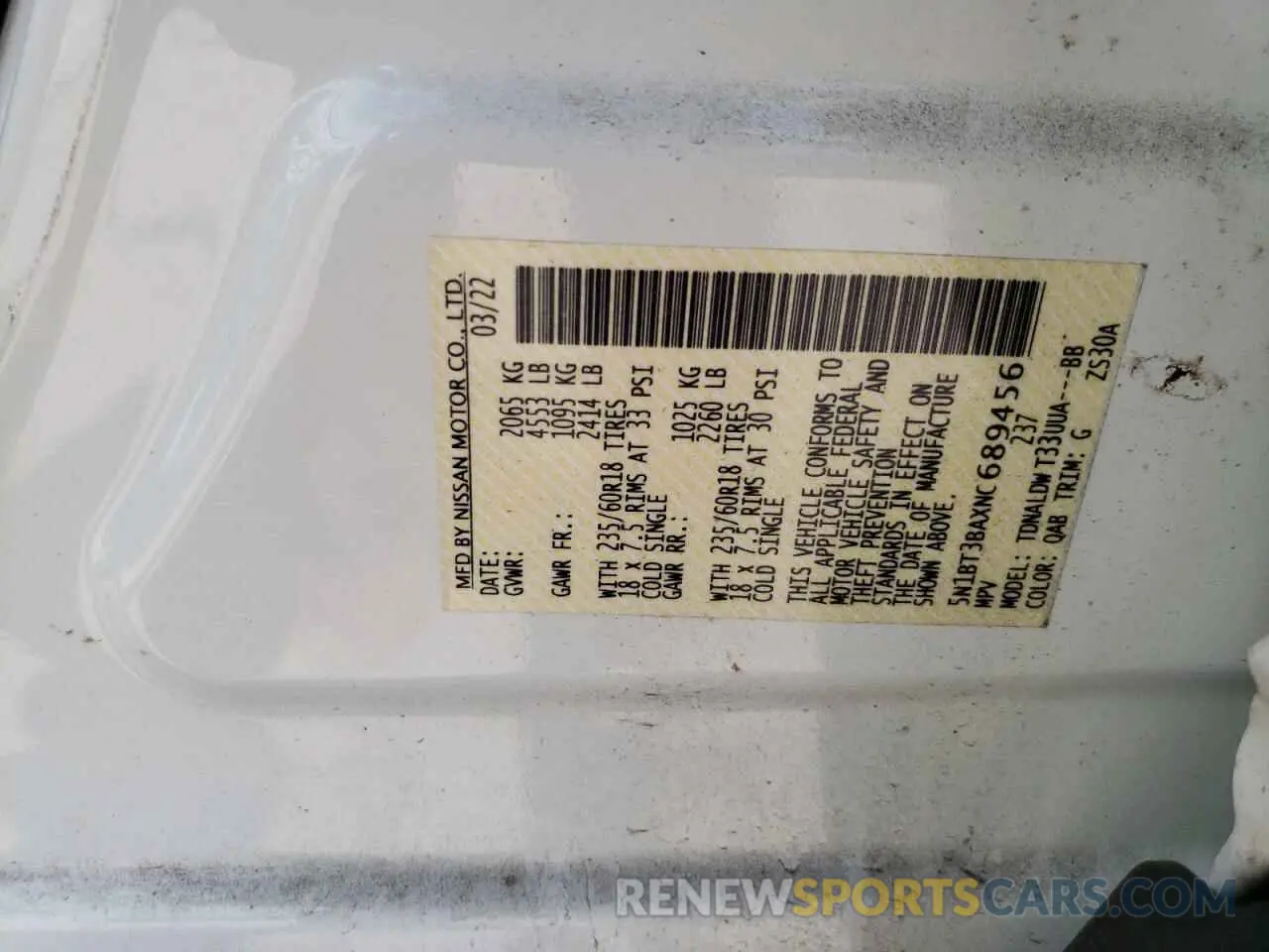 14 Фотография поврежденного автомобиля 5N1BT3BAXNC689456 NISSAN ROGUE 2022