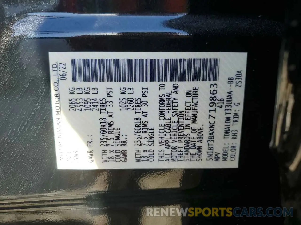 14 Фотография поврежденного автомобиля 5N1BT3BAXNC719863 NISSAN ROGUE 2022