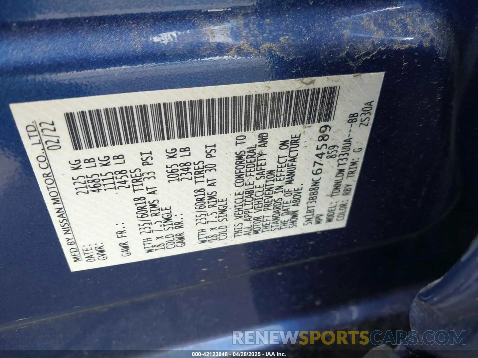 9 Photograph of a damaged car 5N1BT3BB8NC674589 NISSAN ROGUE 2022