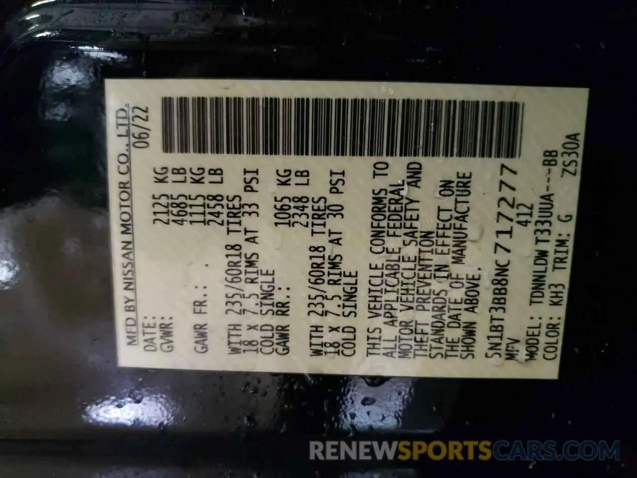 13 Фотография поврежденного автомобиля 5N1BT3BB8NC717277 NISSAN ROGUE 2022