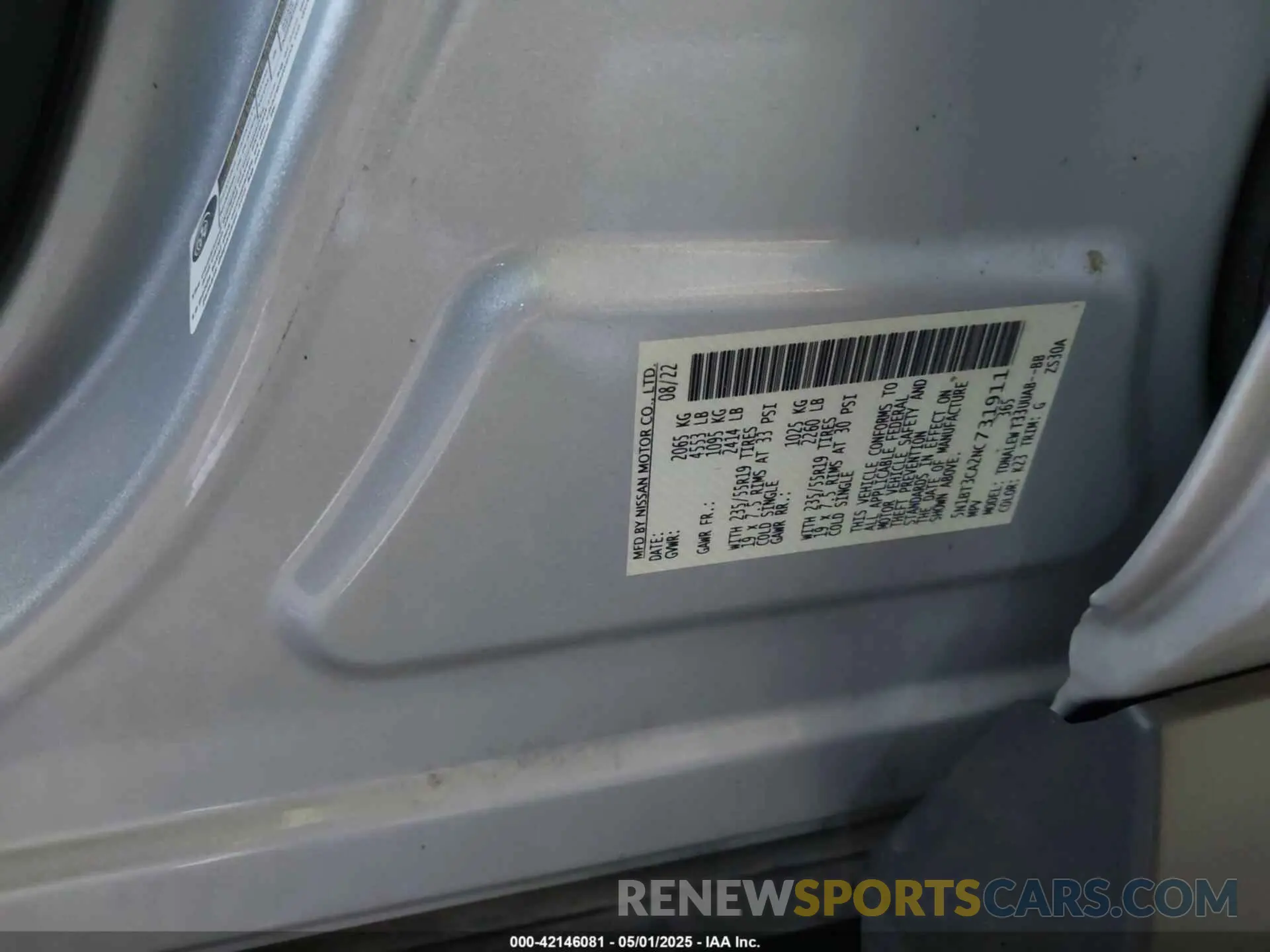 9 Photograph of a damaged car 5N1BT3CA2NC731911 NISSAN ROGUE 2022