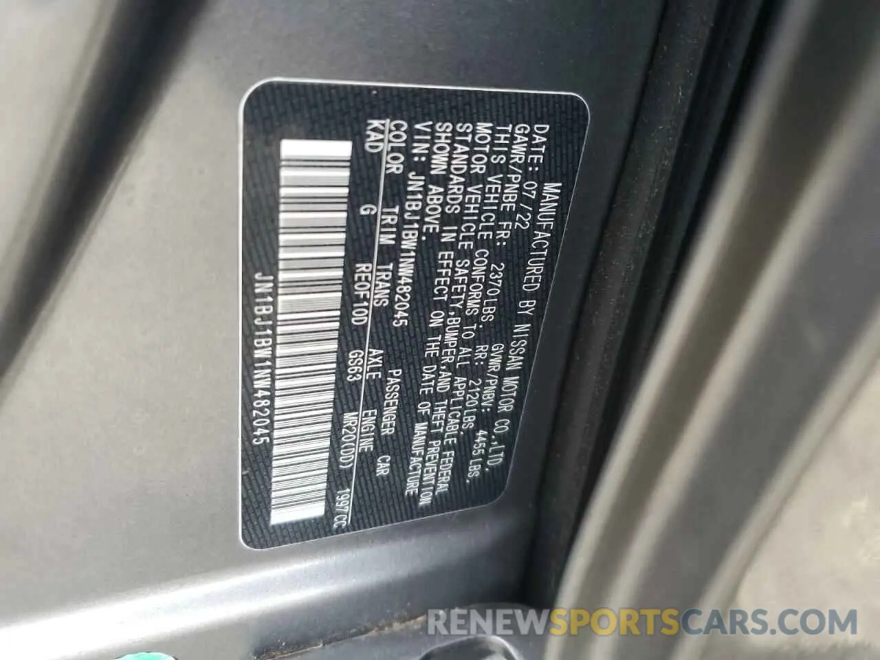13 Фотография поврежденного автомобиля JN1BJ1BW1NW482045 NISSAN ROGUE 2022