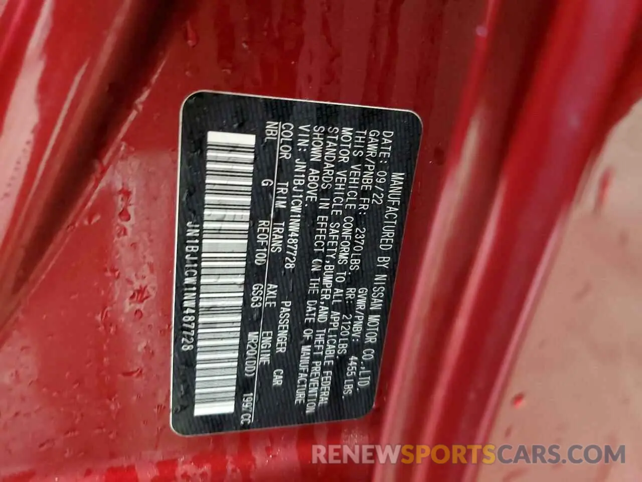 13 Photograph of a damaged car JN1BJ1CW1NW487728 NISSAN ROGUE 2022
