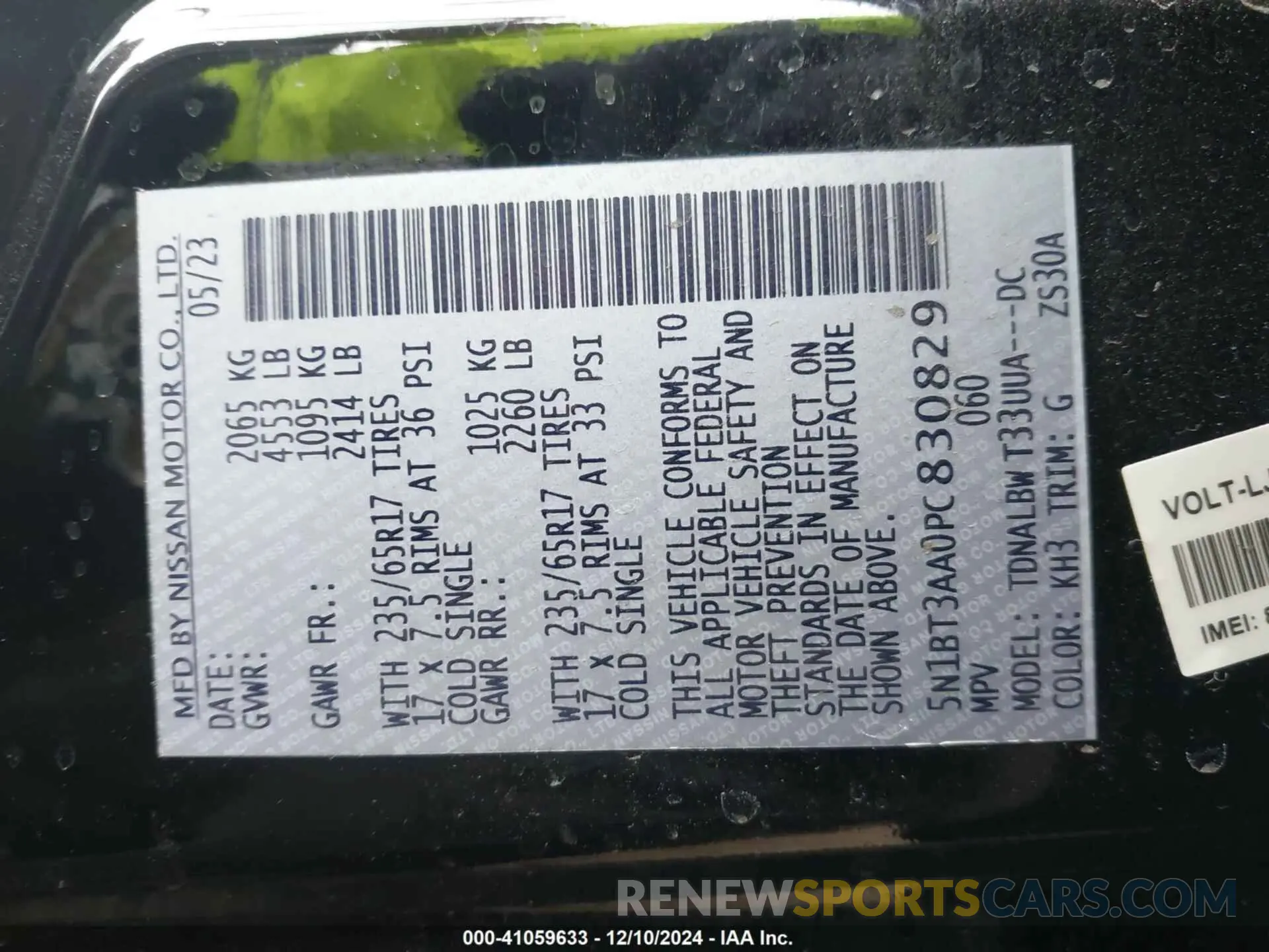 9 Фотография поврежденного автомобиля 5N1BT3AA0PC830829 NISSAN ROGUE 2023