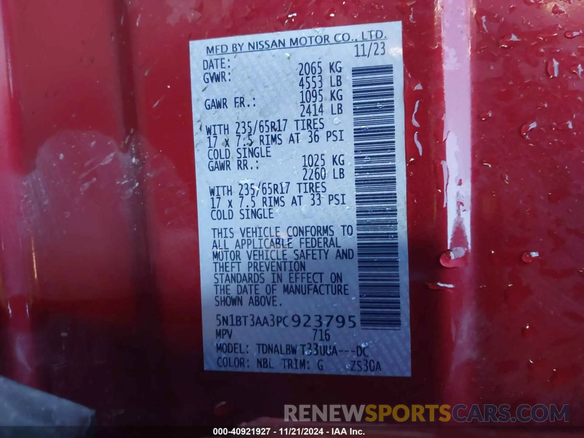 9 Photograph of a damaged car 5N1BT3AA3PC923795 NISSAN ROGUE 2023