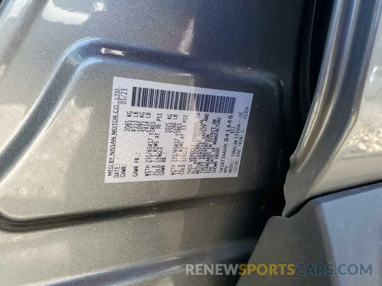 13 Фотография поврежденного автомобиля 5N1BT3AAXPC841448 NISSAN ROGUE 2023