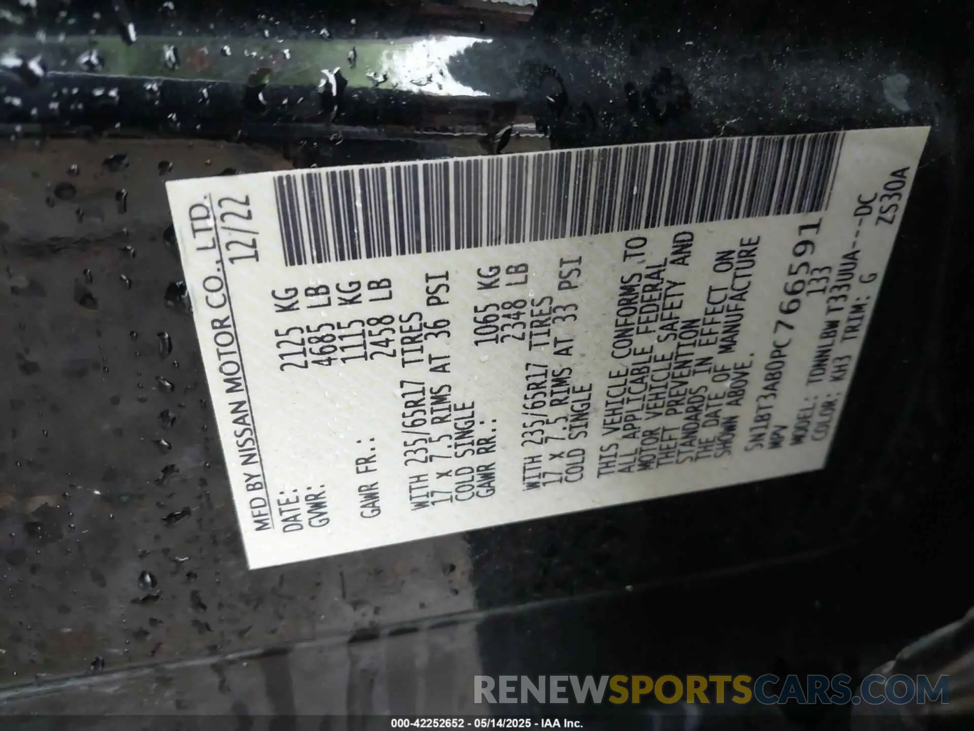 9 Фотография поврежденного автомобиля 5N1BT3AB0PC766591 NISSAN ROGUE 2023