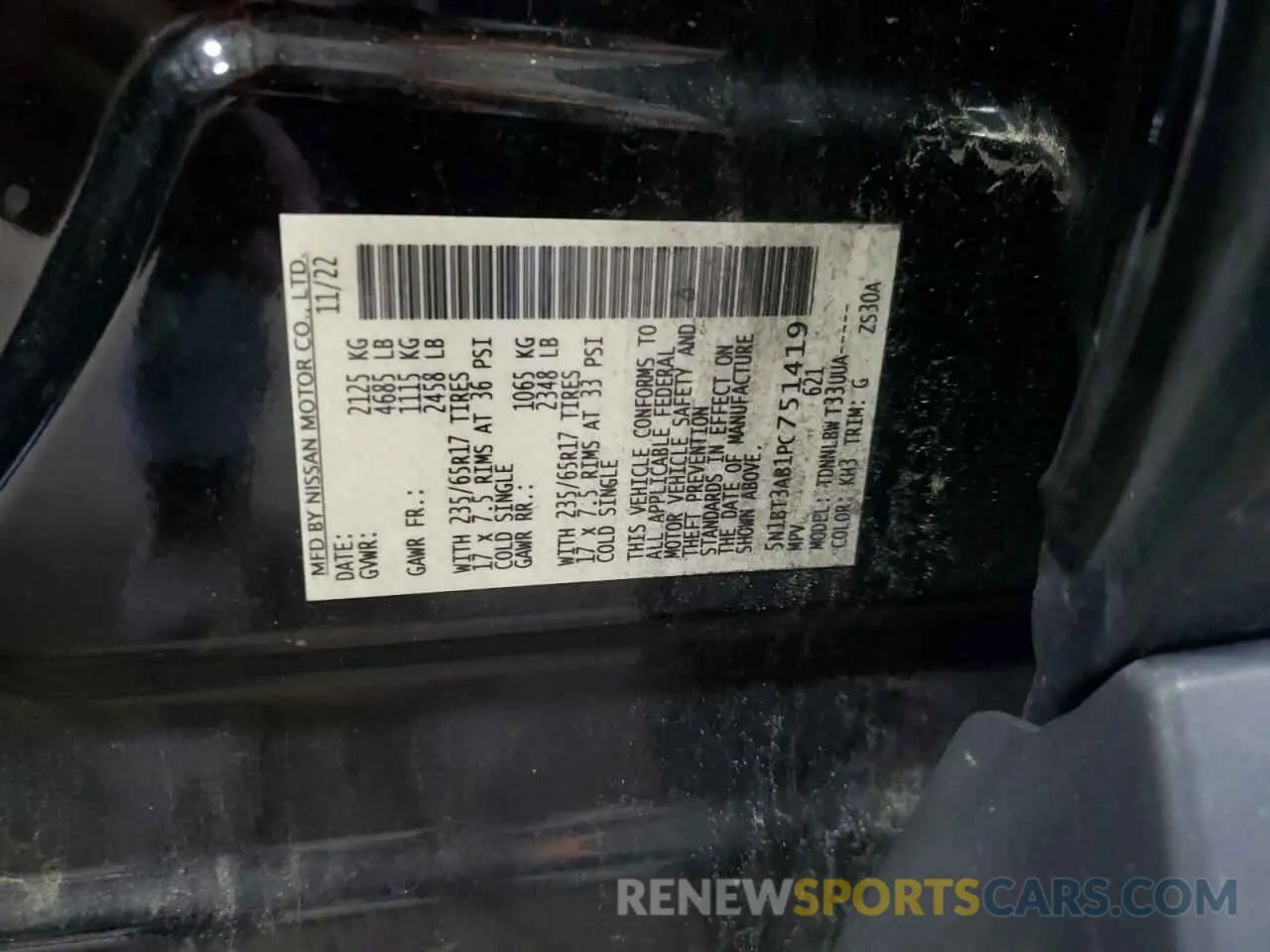13 Фотография поврежденного автомобиля 5N1BT3AB1PC751419 NISSAN ROGUE 2023
