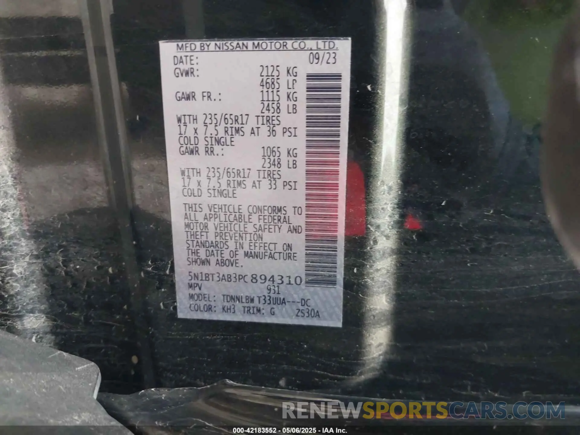 9 Photograph of a damaged car 5N1BT3AB3PC894310 NISSAN ROGUE 2023