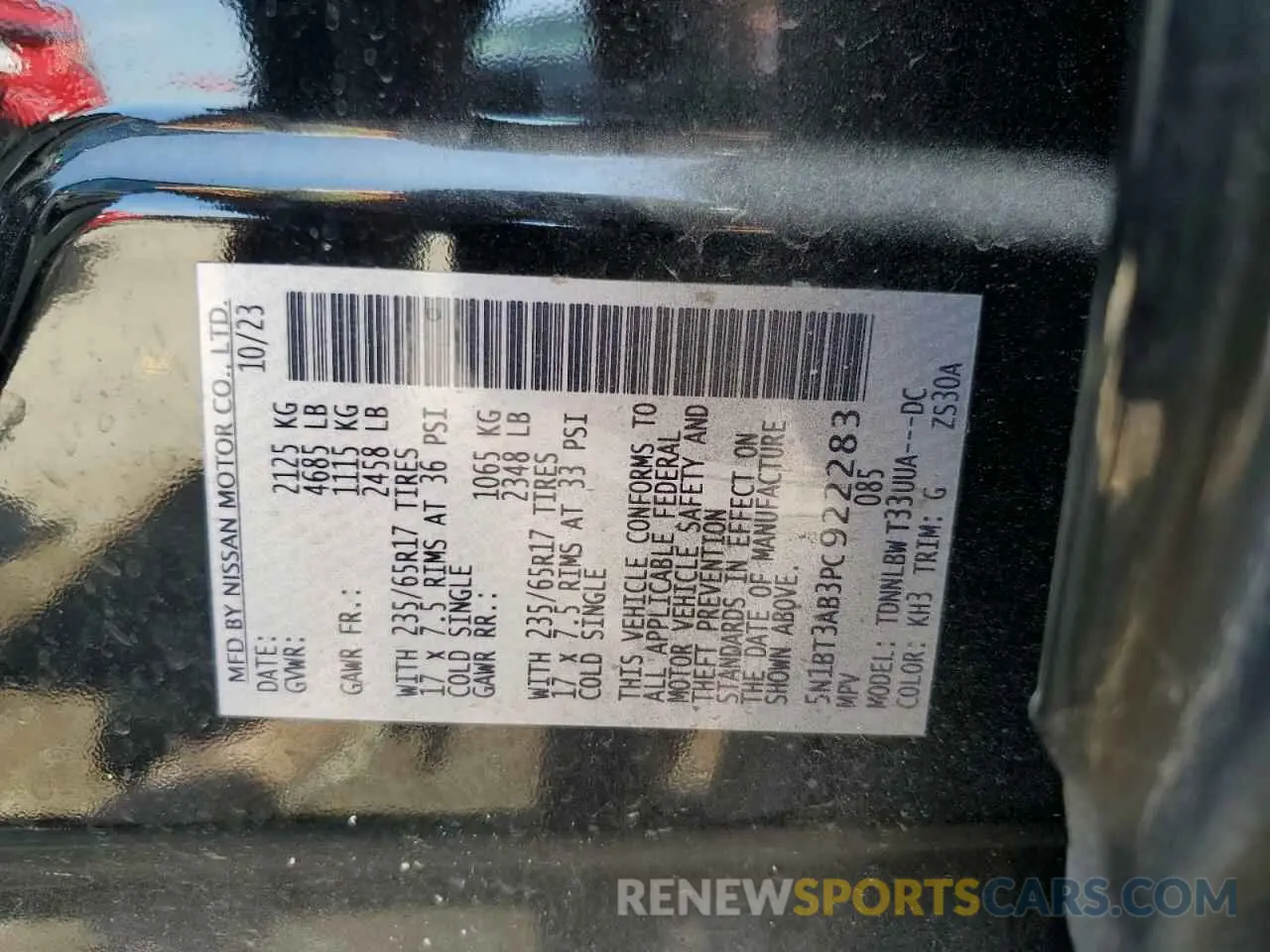13 Фотография поврежденного автомобиля 5N1BT3AB3PC922283 NISSAN ROGUE 2023